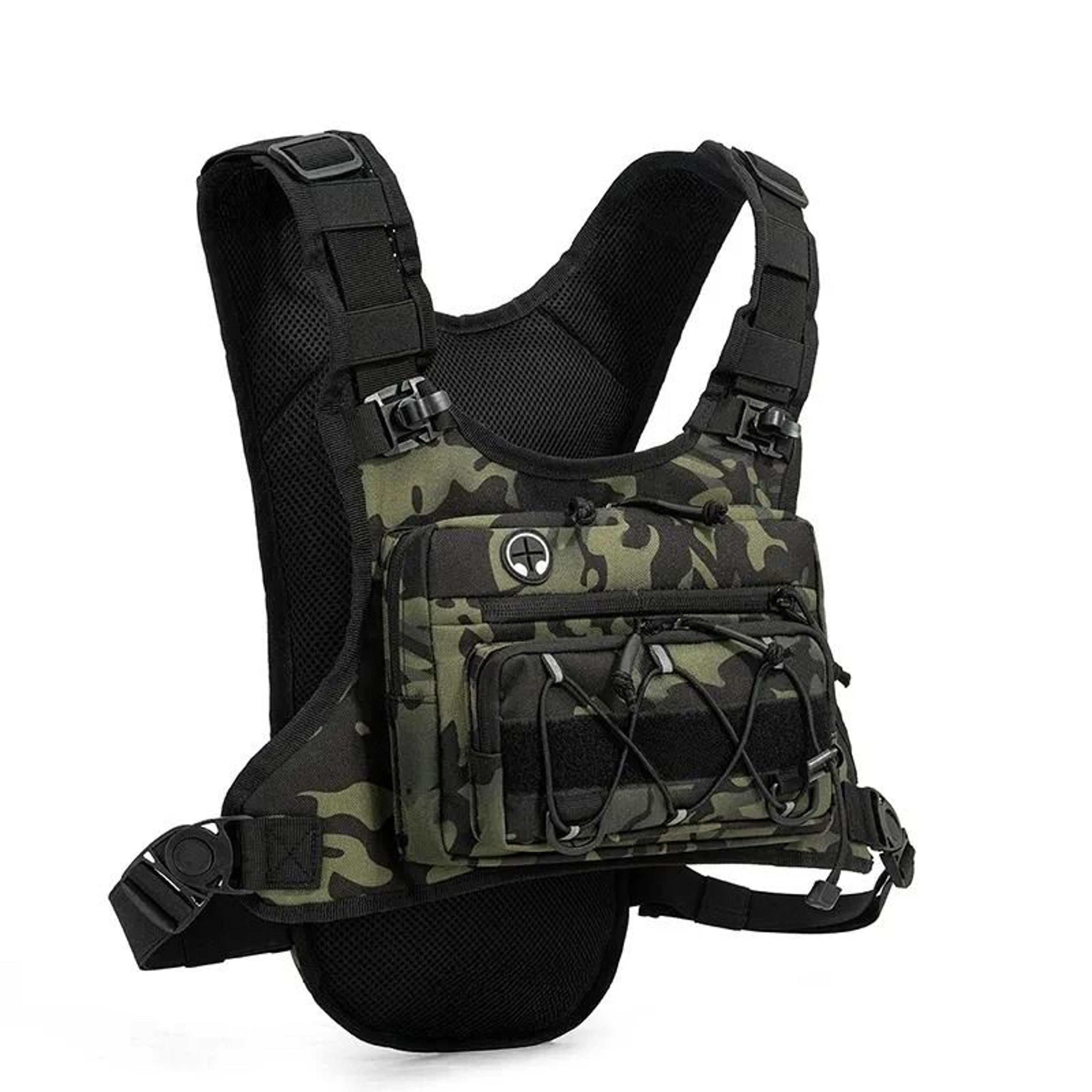 Reflective Tactical Chest Rig Hydration Vest Running Chest Pack For Men 3