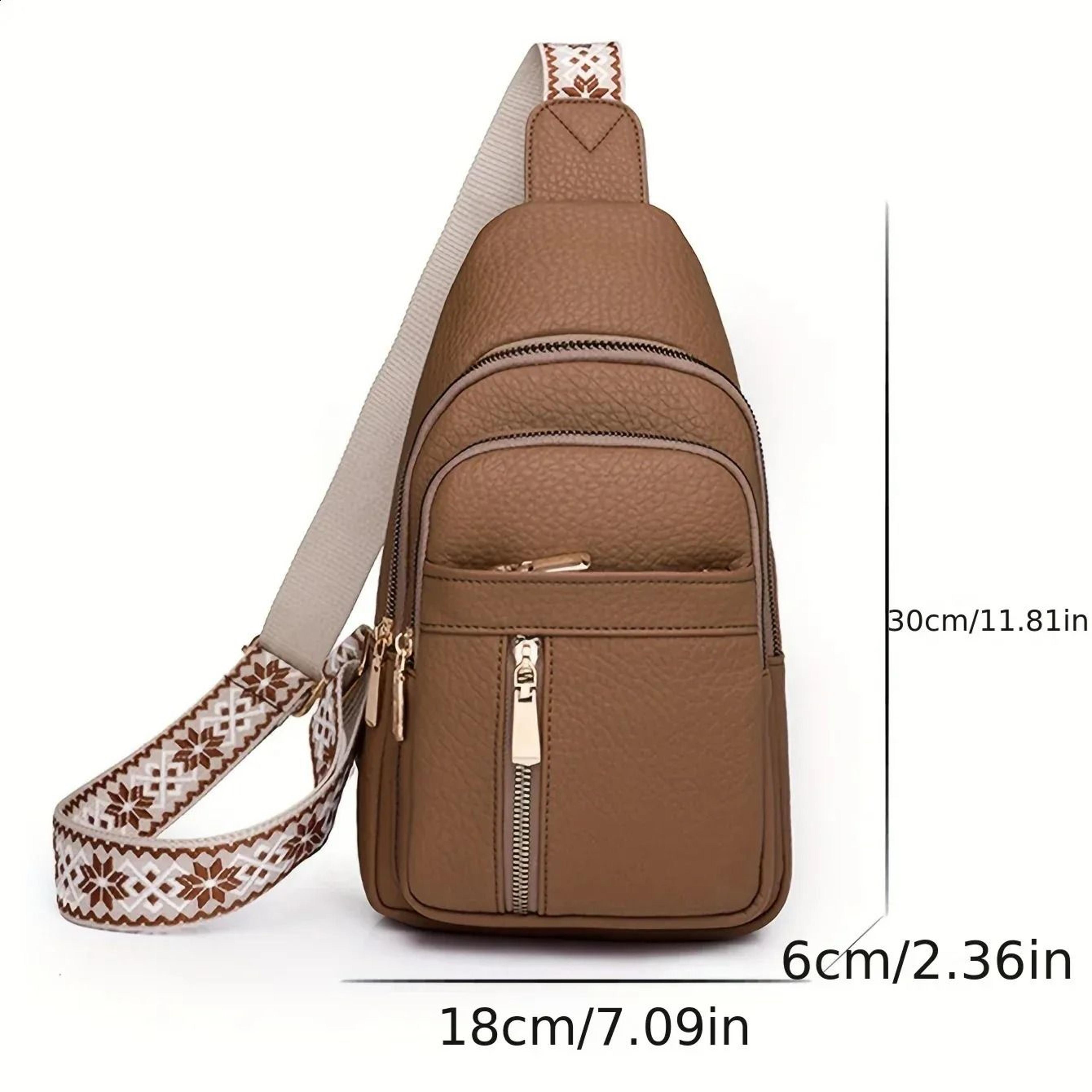 Retro PU Leather Crossbody Bag With Multiple Zipper Pockets For Travel And Daily Use 5