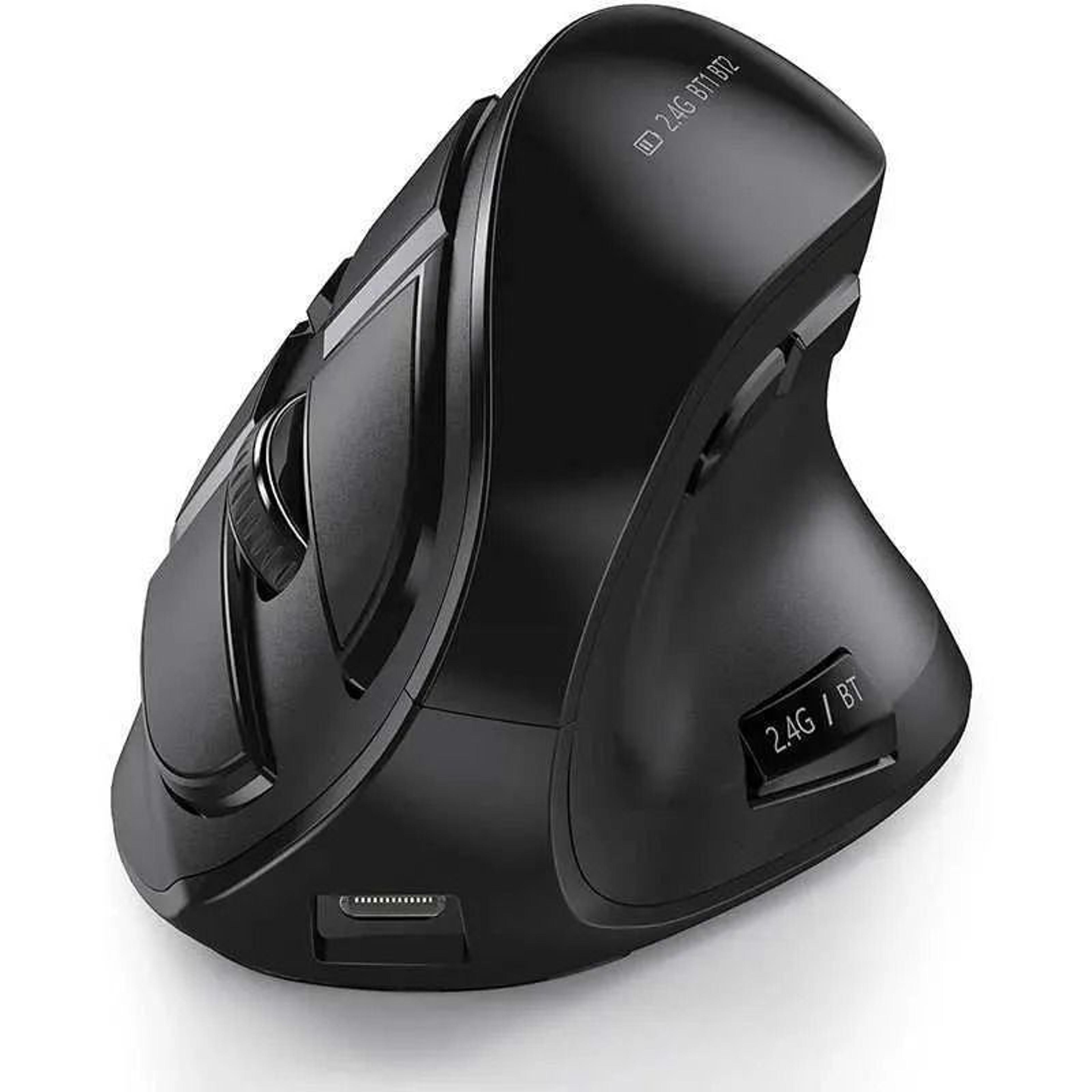 Dual Mode Vertical Ergonomic Mouse Bluetooth Wireless Silent Optical Mouse With Adjustable Sensitiv 0