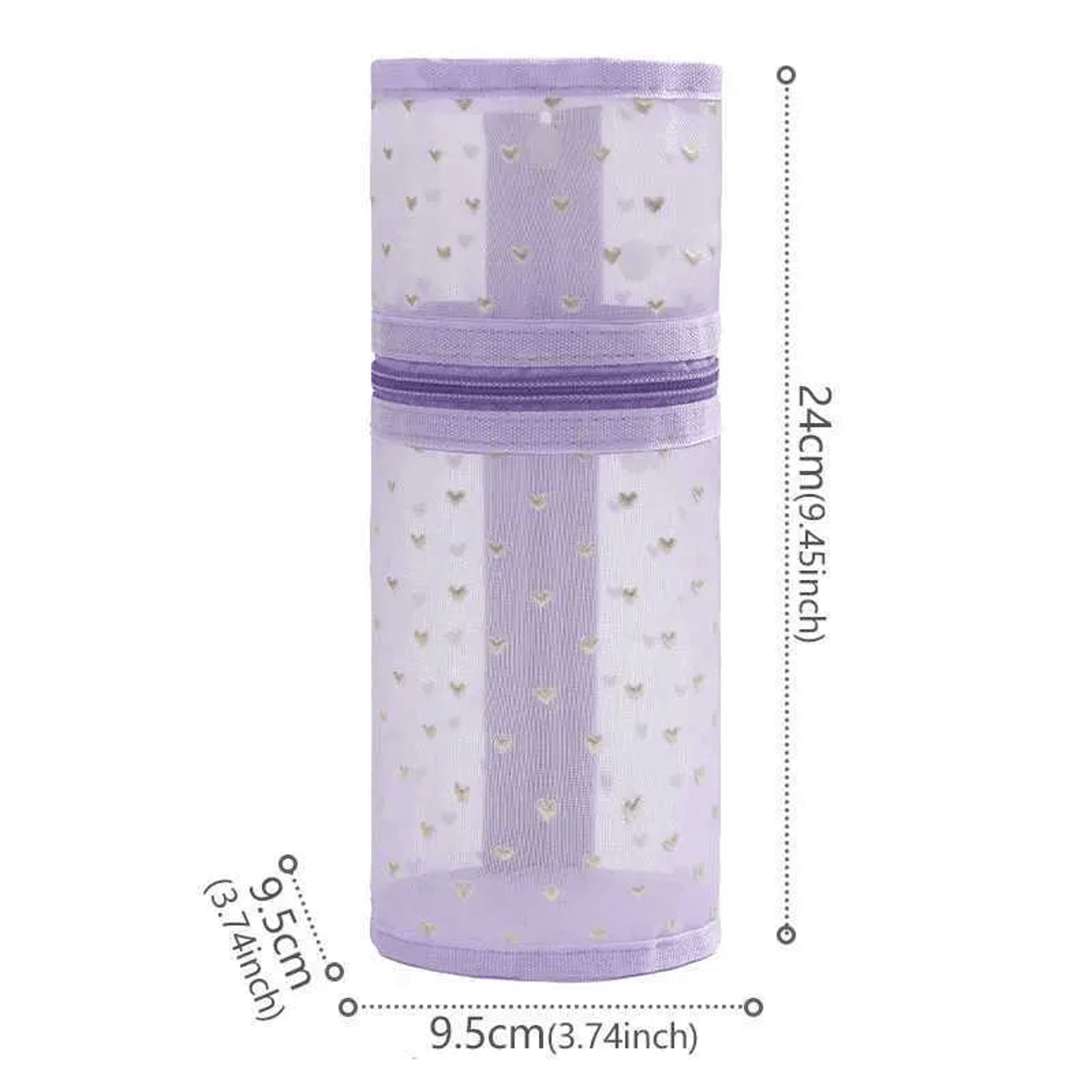 Portable Mesh Makeup Brush Organizer Stand Up Travel Makeup Brush Holder Large Capacity Pouch 1