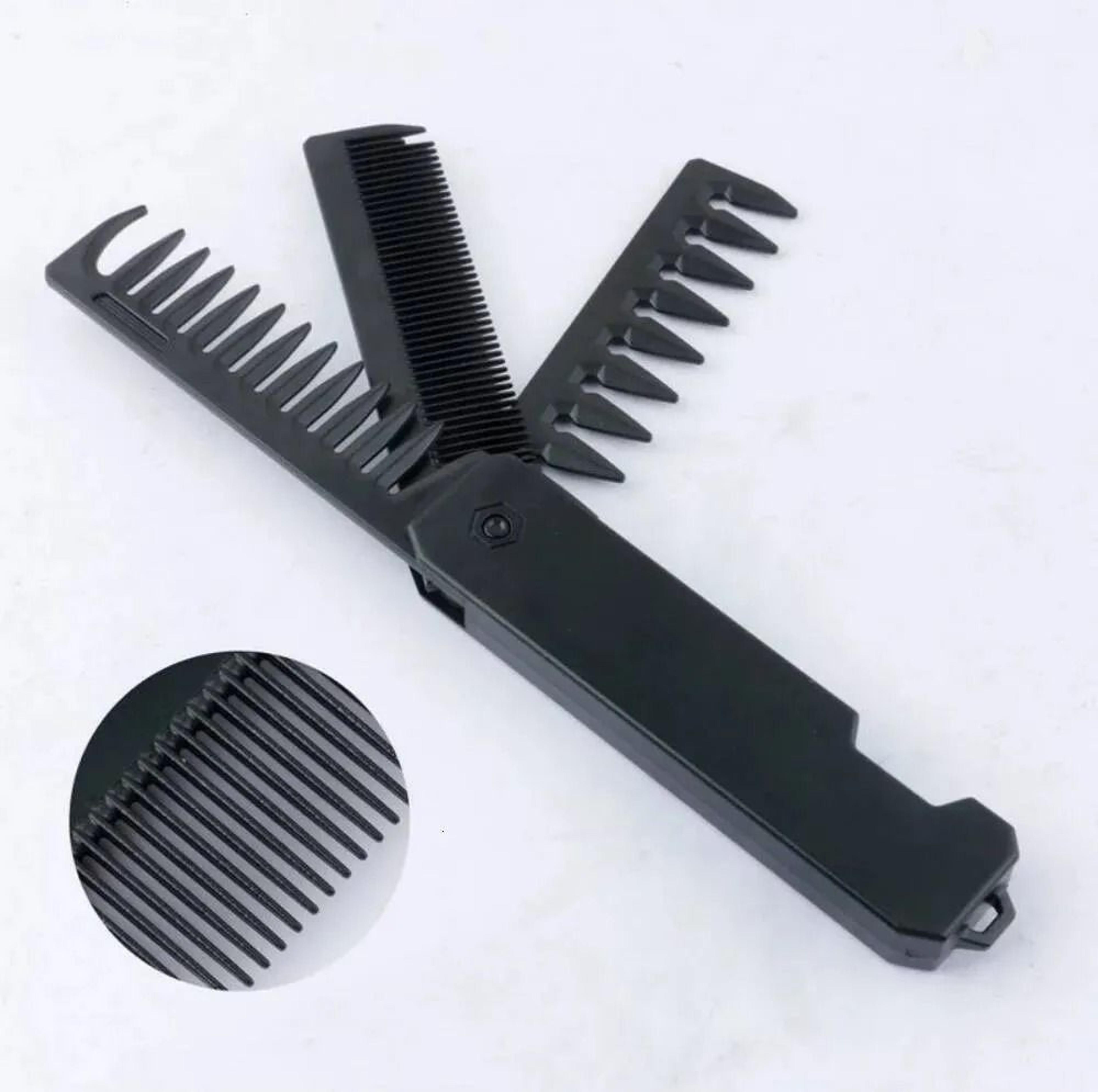 Wide Tooth Folding Pocket Comb For Beard Hair Styling And Barber Grooming 0