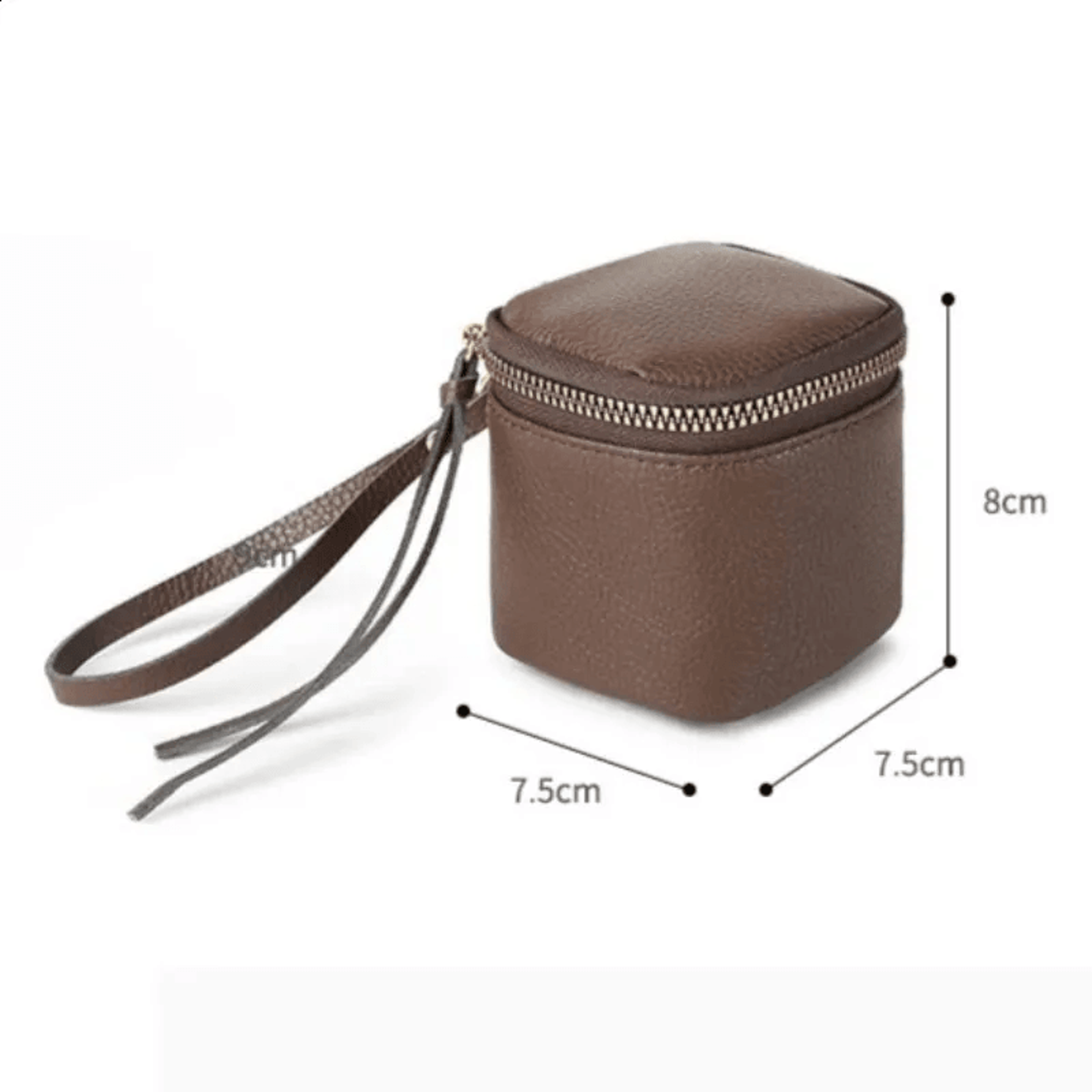 Vintage Leather Small Makeup Bag Lipstick Organizer Pouch For Women 5