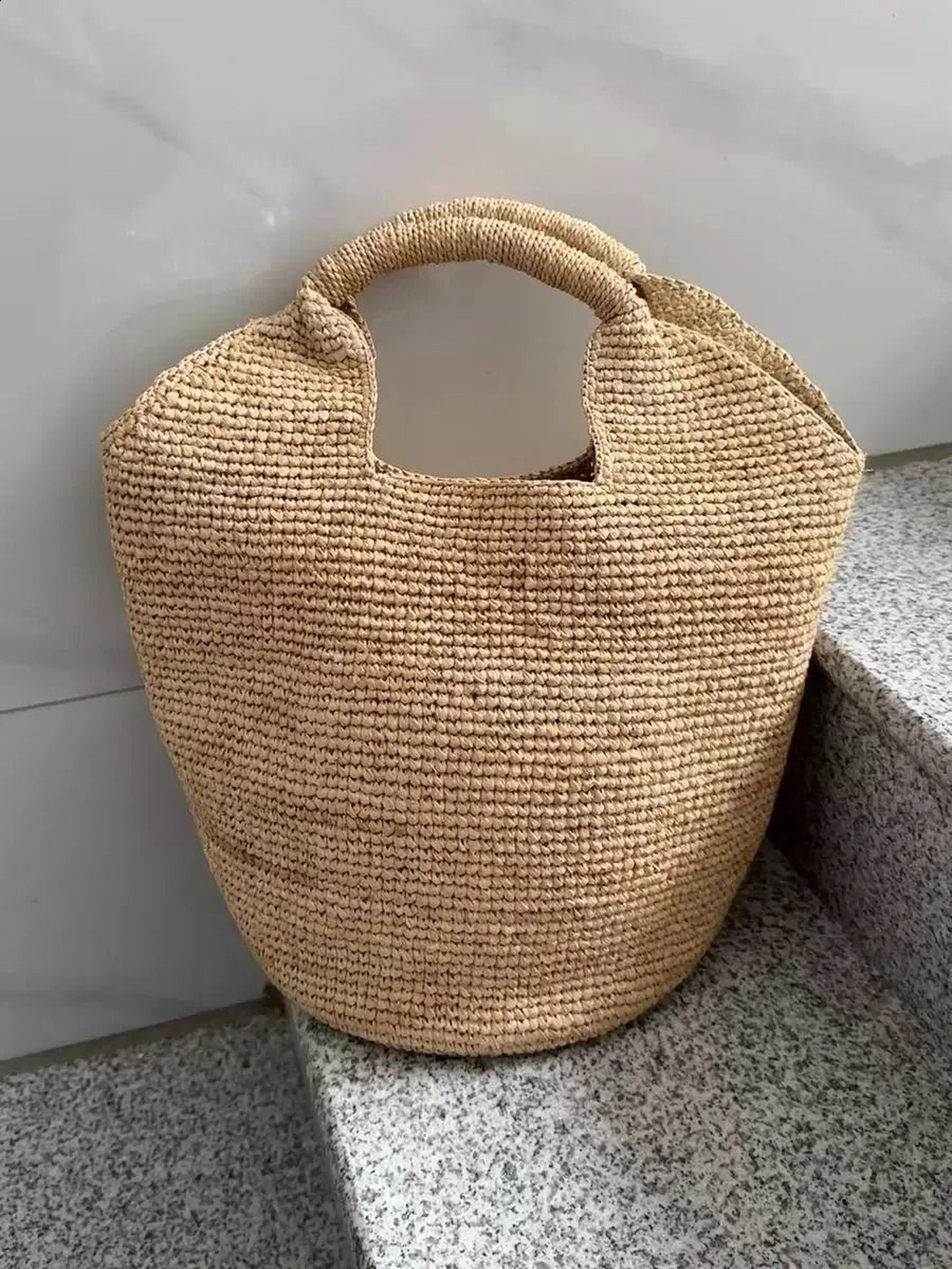 Large Capacity Straw Beach Tote Bag Woven Summer Shoulder Bag For Women 0