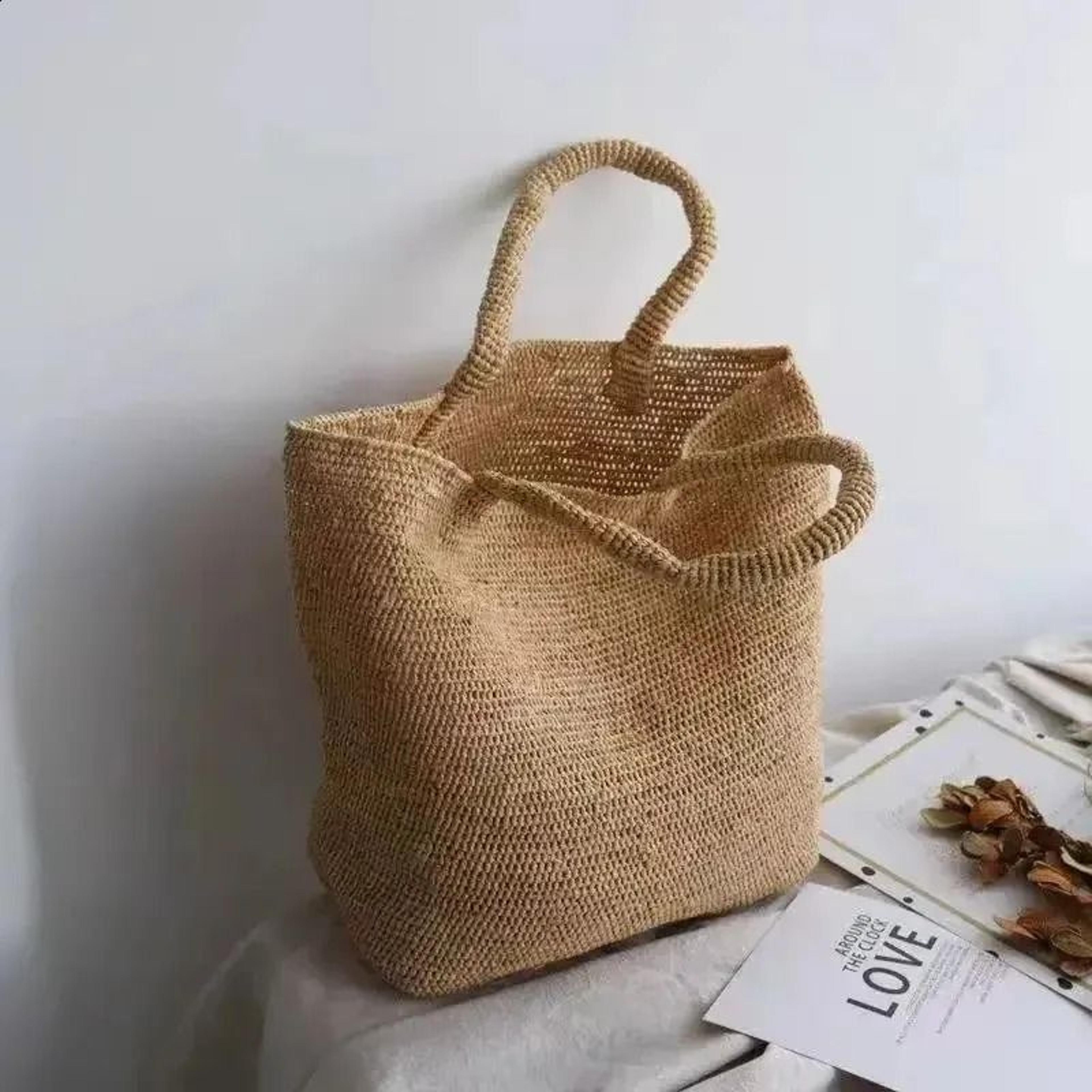 Large Capacity Straw Beach Tote Bag Woven Summer Shoulder Bag For Women 1