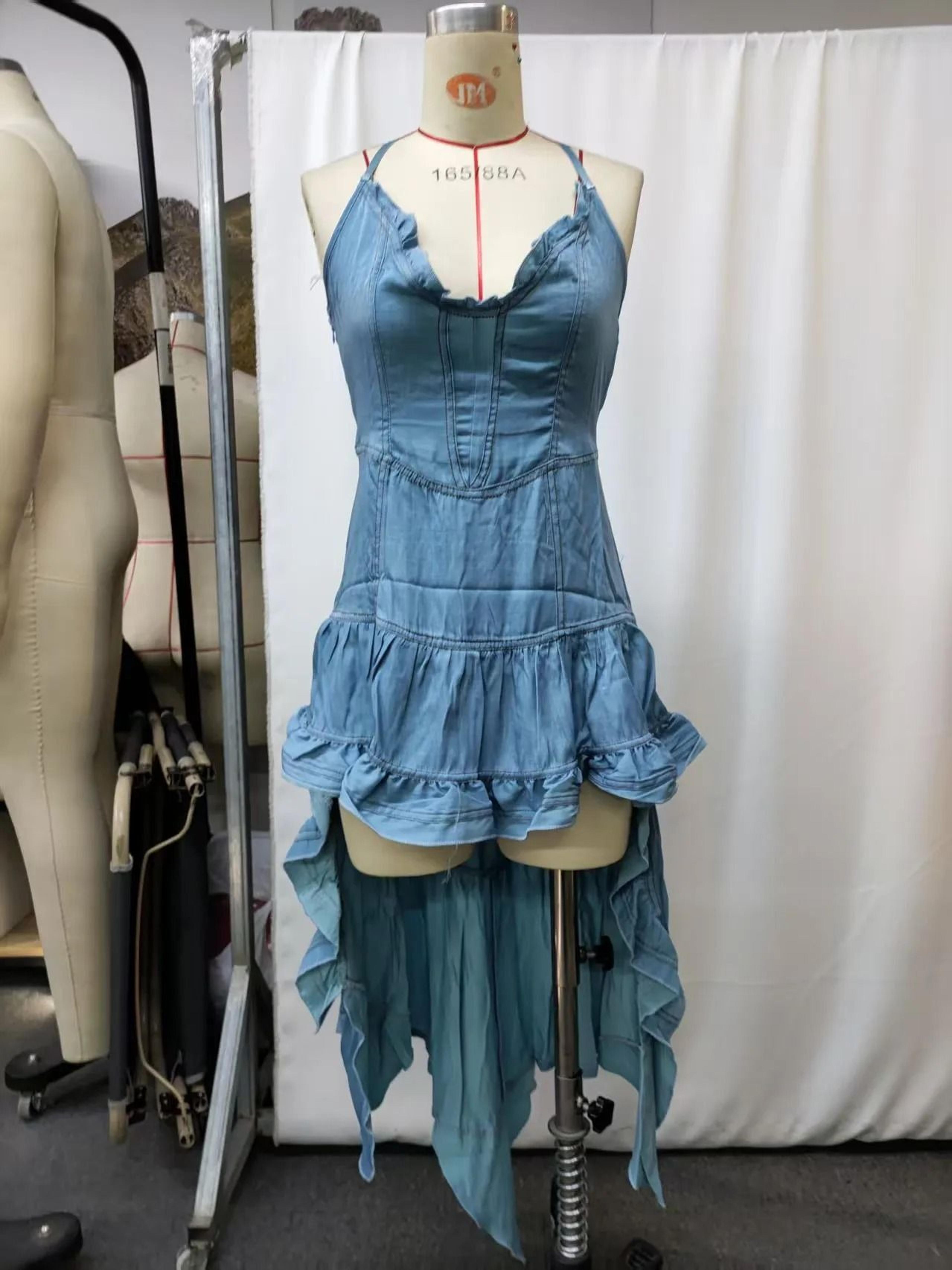 Vintage Western Cowgirl Midi Dress With Ruffle Skirt Boho Festival Style 2