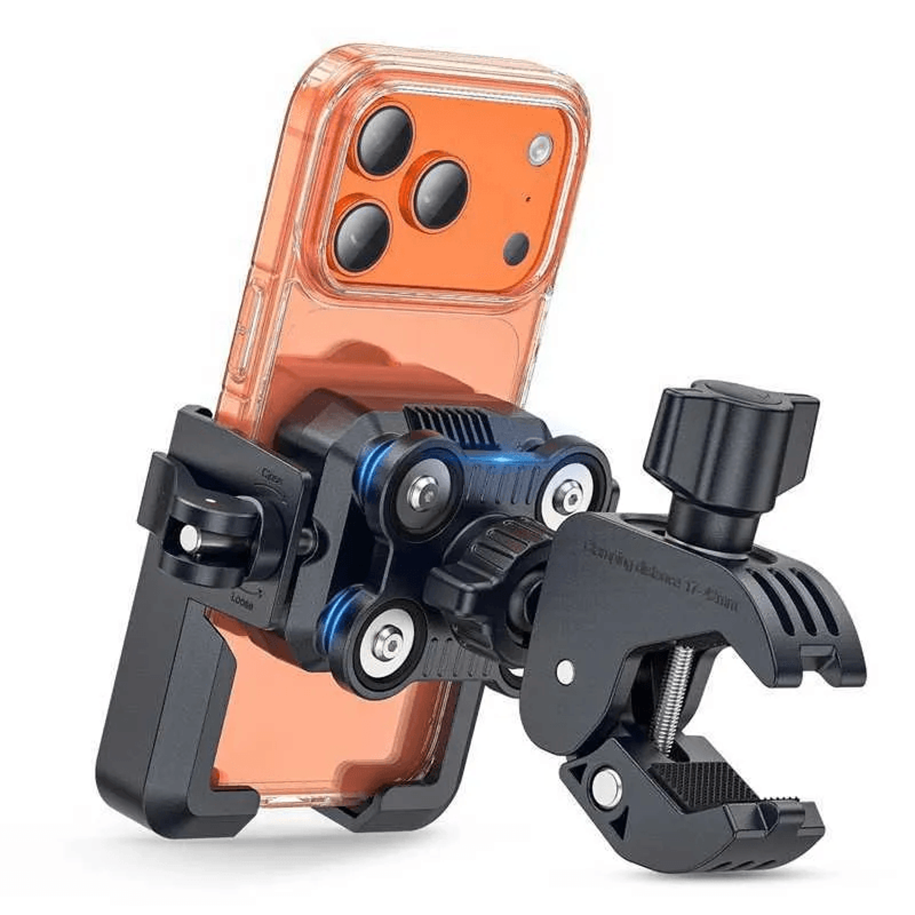 Anti Vibration Motorcycle Phone Mount With Secure Lock Camera Friendly Handlebar Holder 0