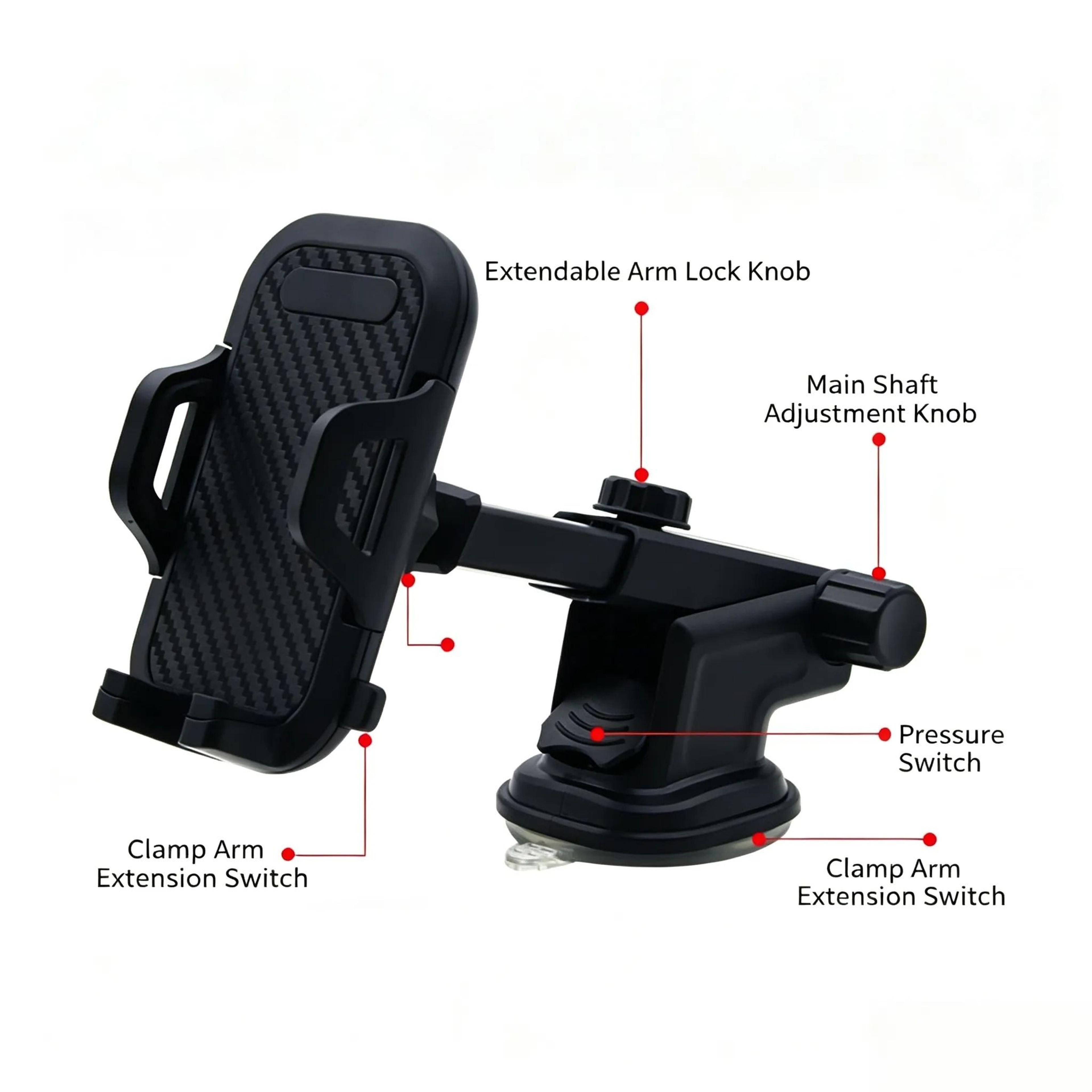 Universal Car Phone Holder 360 Adjustable Dashboard Windshield Air Vent Mount 4