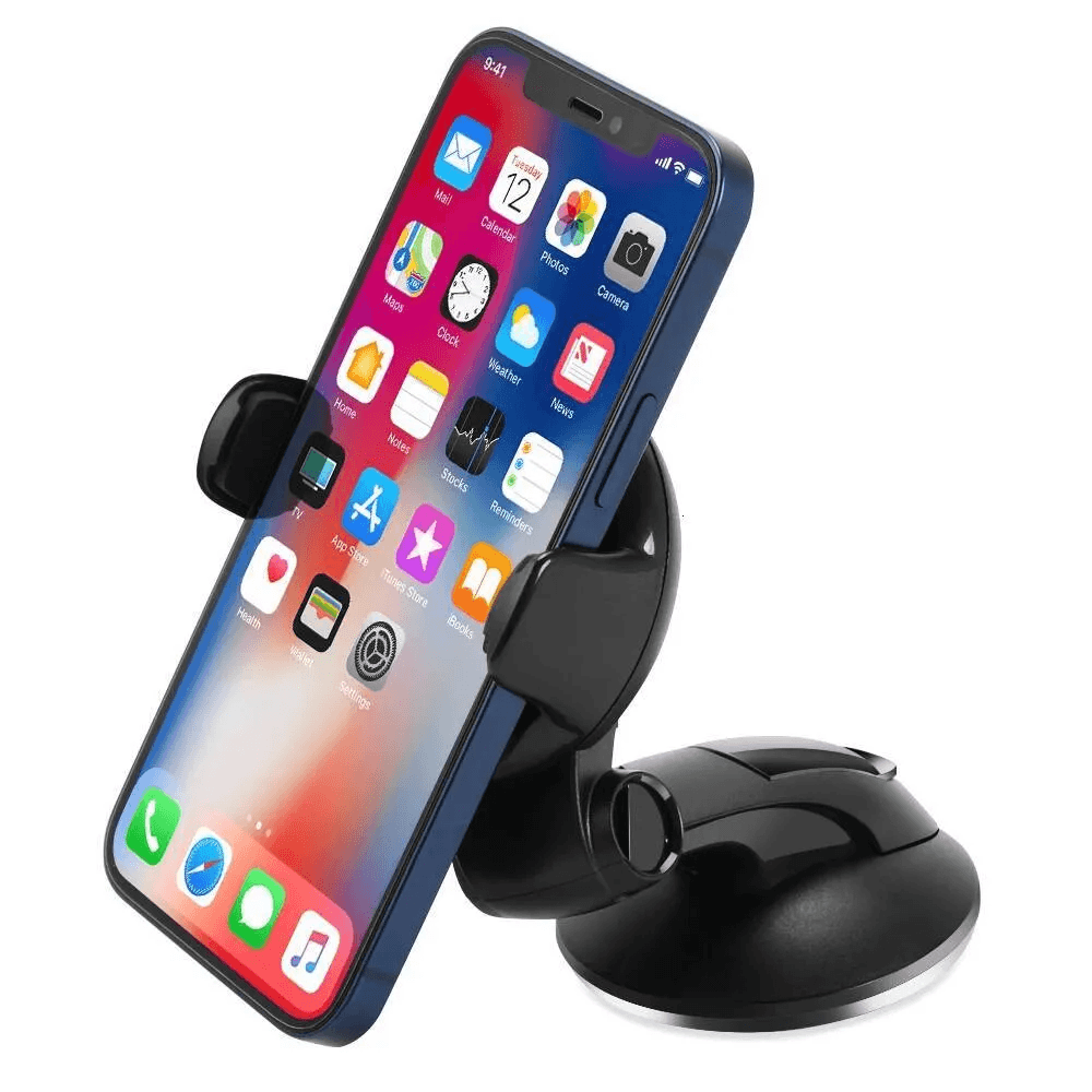 Universal Car Phone Holder Windshield Mount With Adjustable Smartphone Support 0