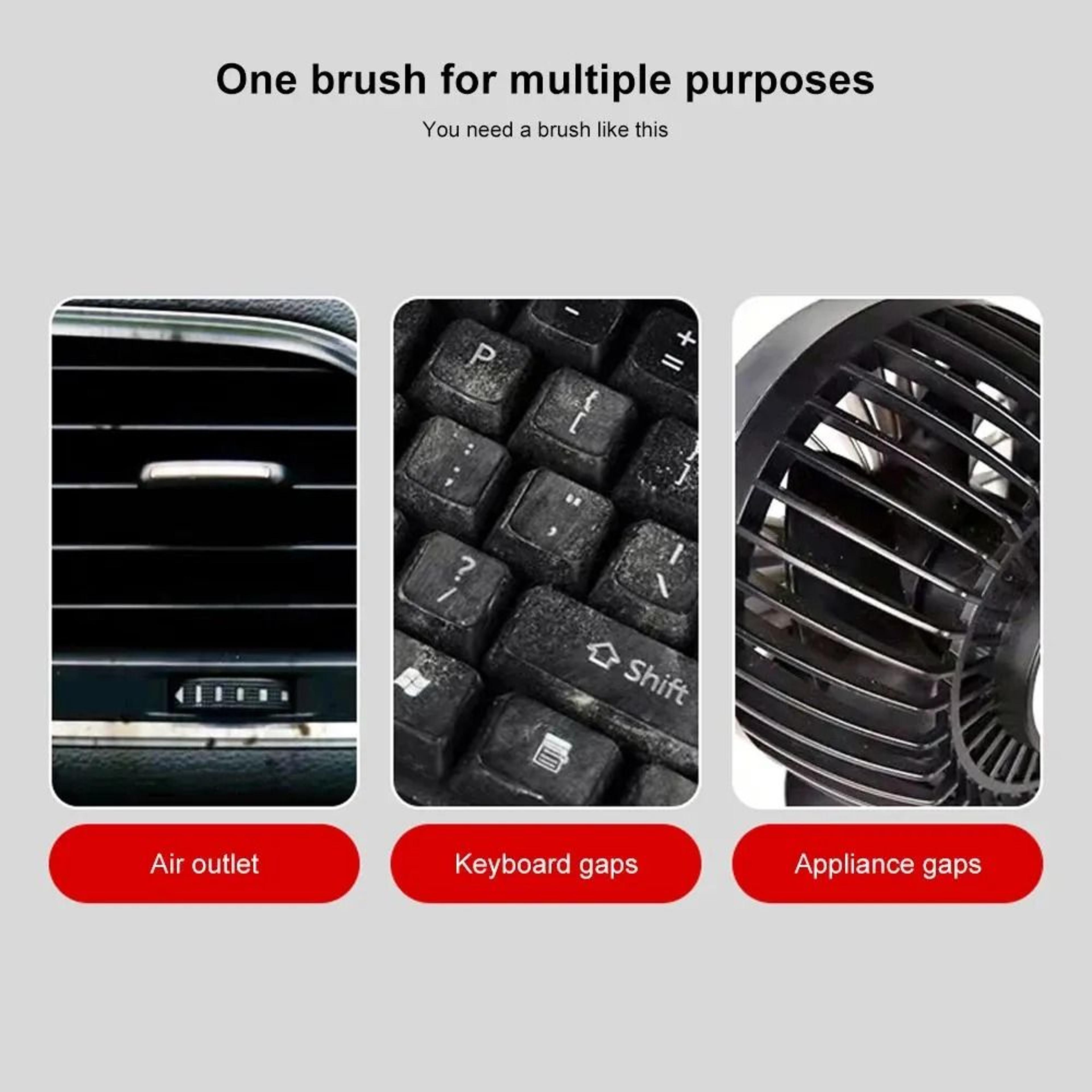 Soft Bristle Car Detailing Brush For Interior Air Vents And Dust Cleaning 2