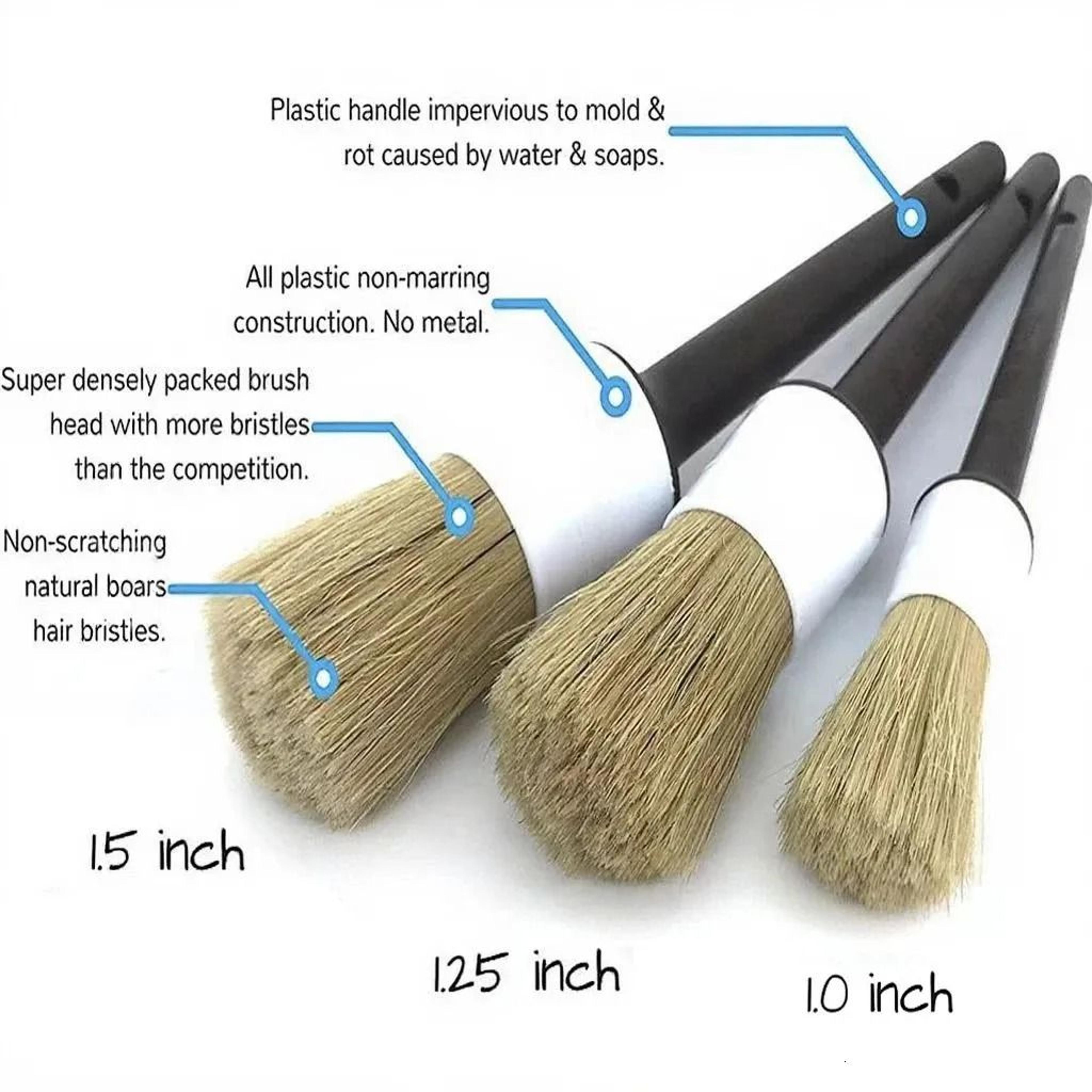 Car Detailing Brush Set With Wool Bristles For Interior And Exterior Cleaning 5
