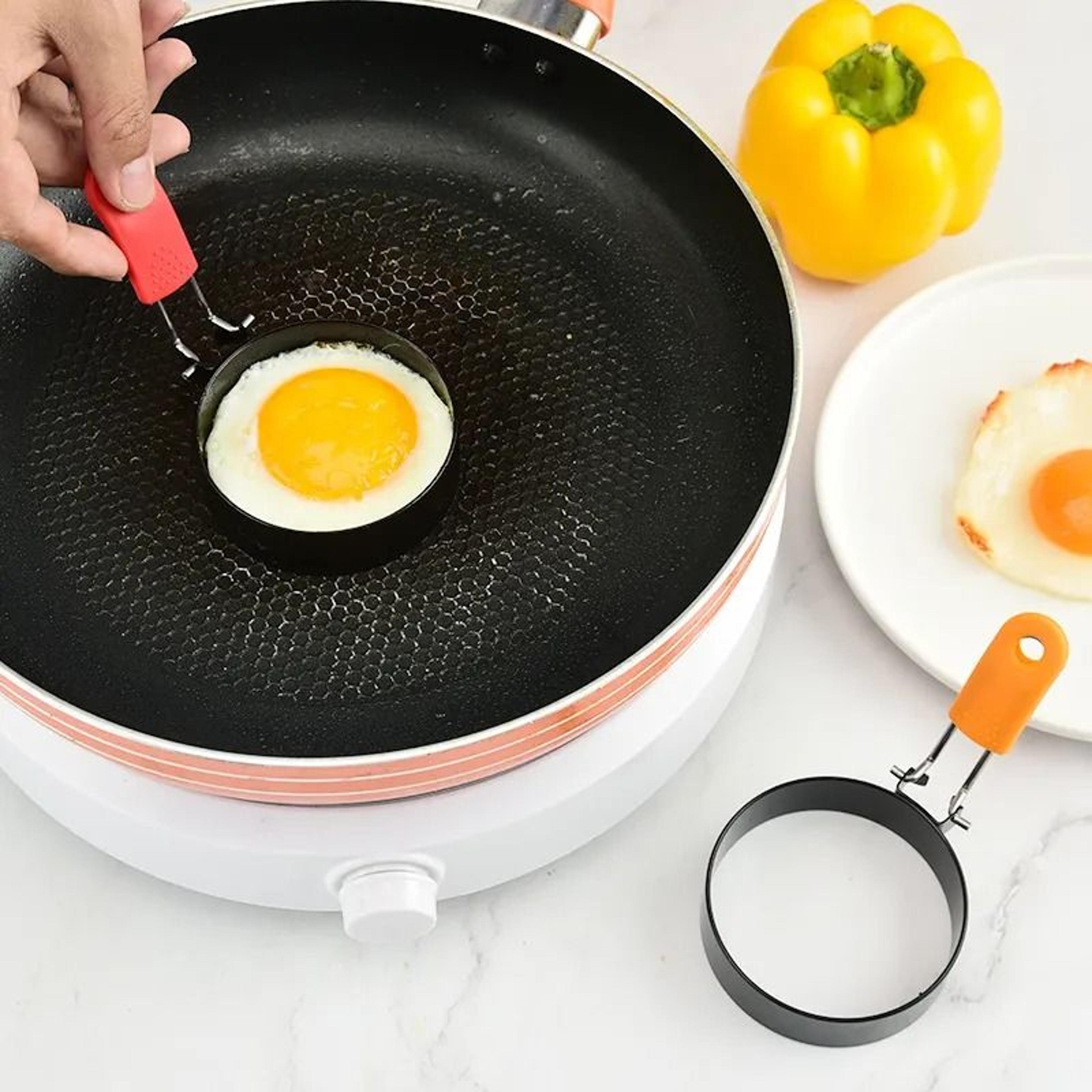 Non Stick Round Egg Ring Mold Metal Frying Ring For Eggs And Burger Patties 4