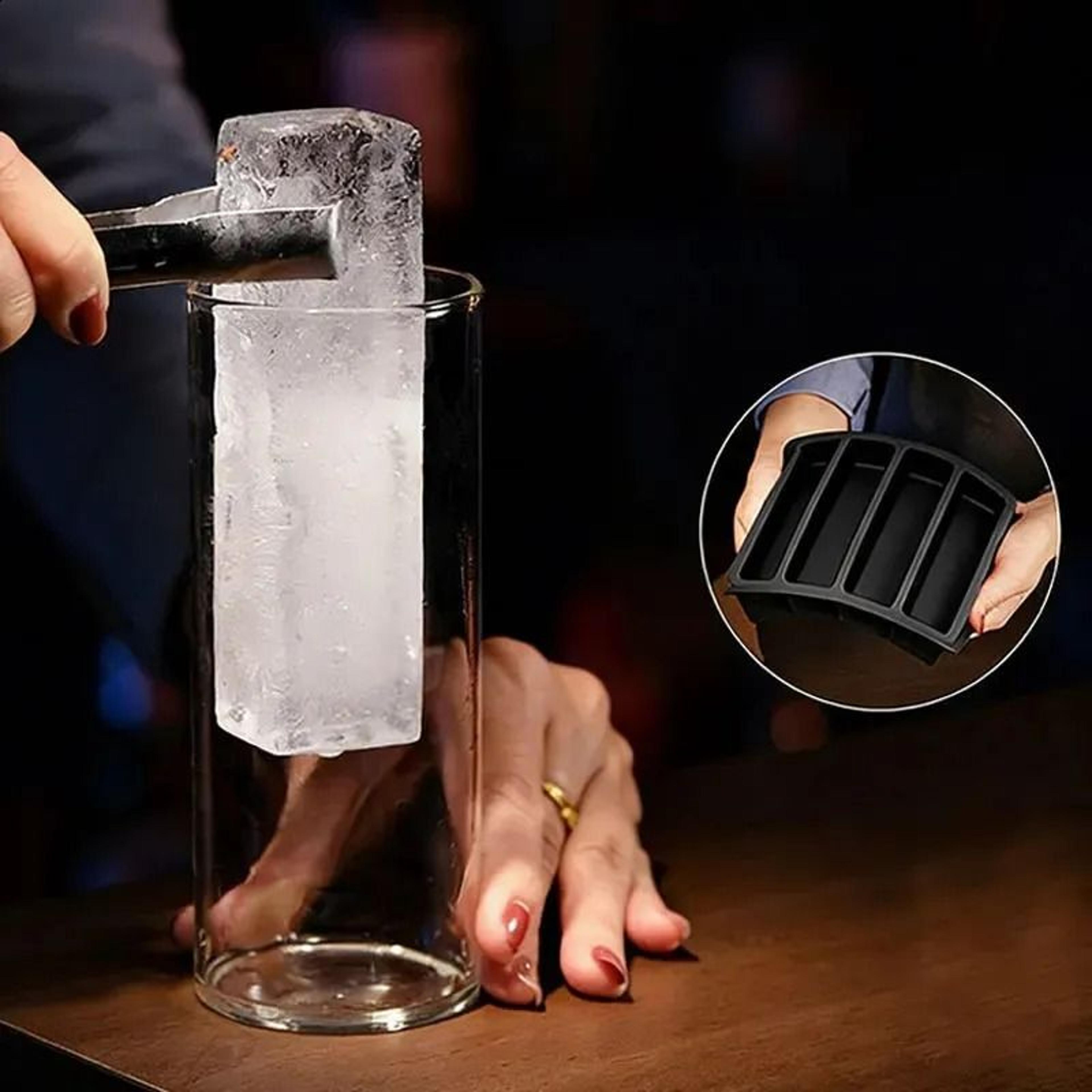 Silicone Ice Cube Tray With Cover Reusable Rectangular Freezer Mold 1