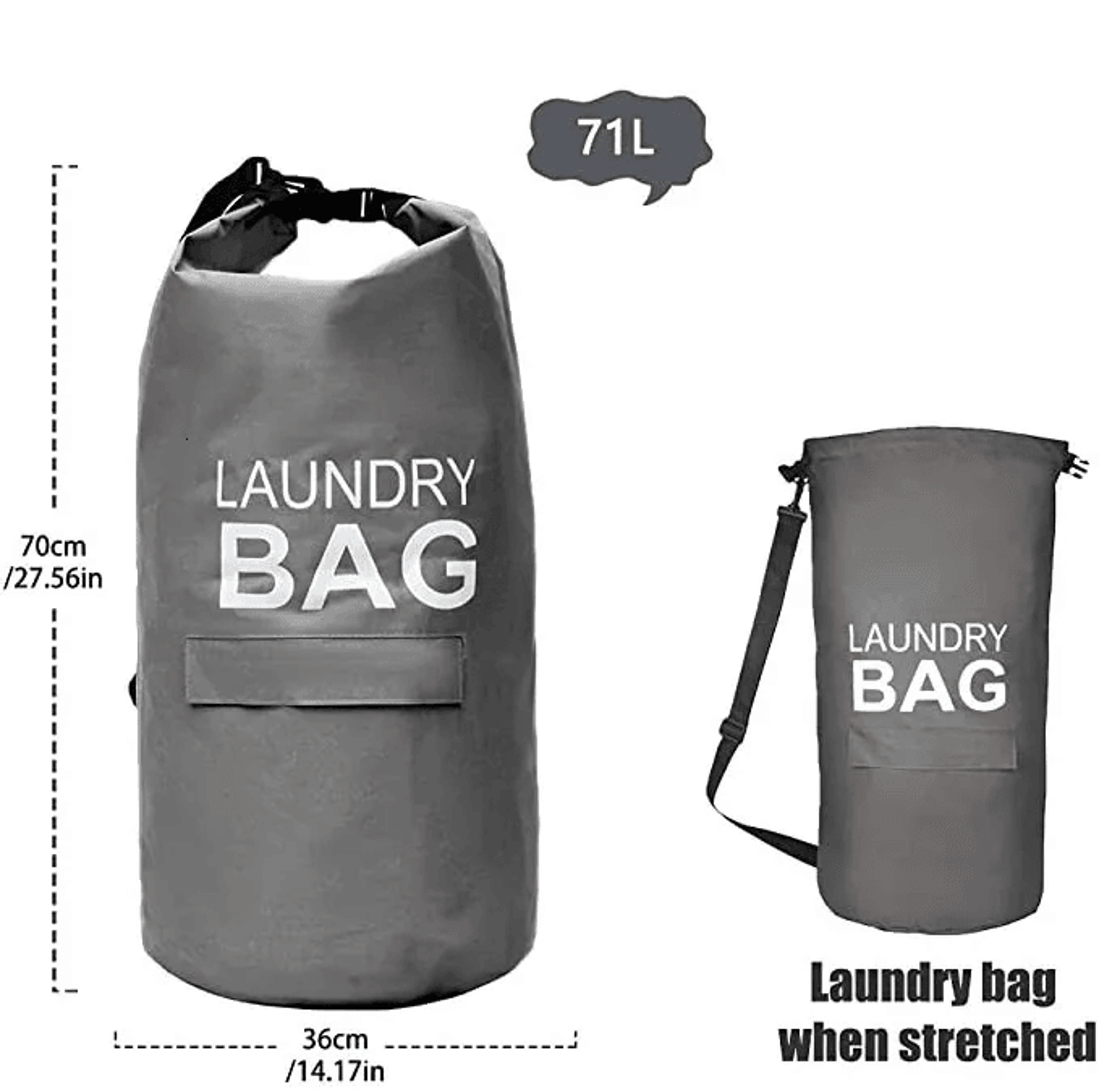 Laundry Hamper Backpack With Adjustable Shoulder Straps And Pocket 1