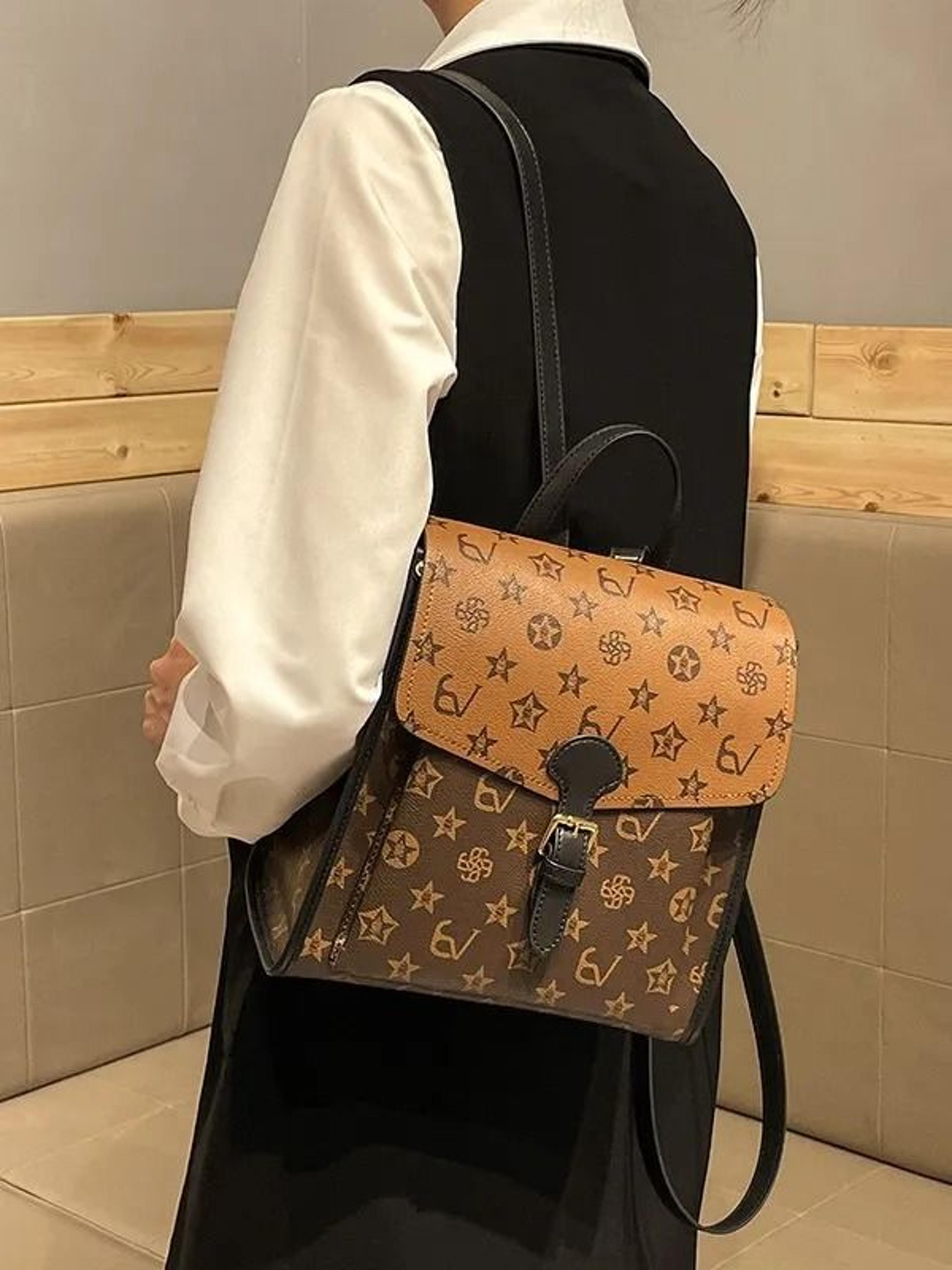 Women Printed Backpack Large Capacity WaterResistant Polyester Travel Bag 3