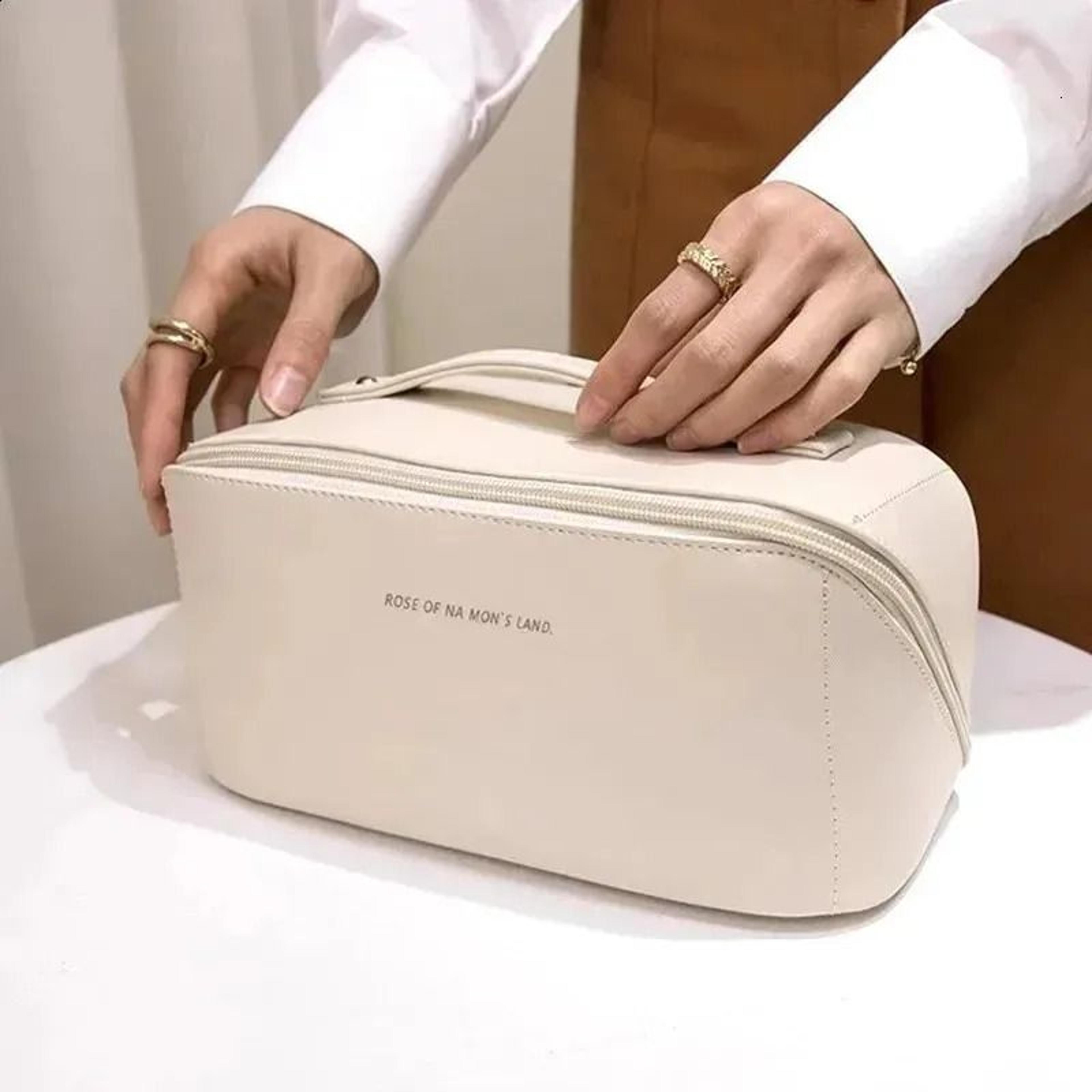 Large Capacity Waterproof Makeup Bag Layered Travel Cosmetic Organizer 5