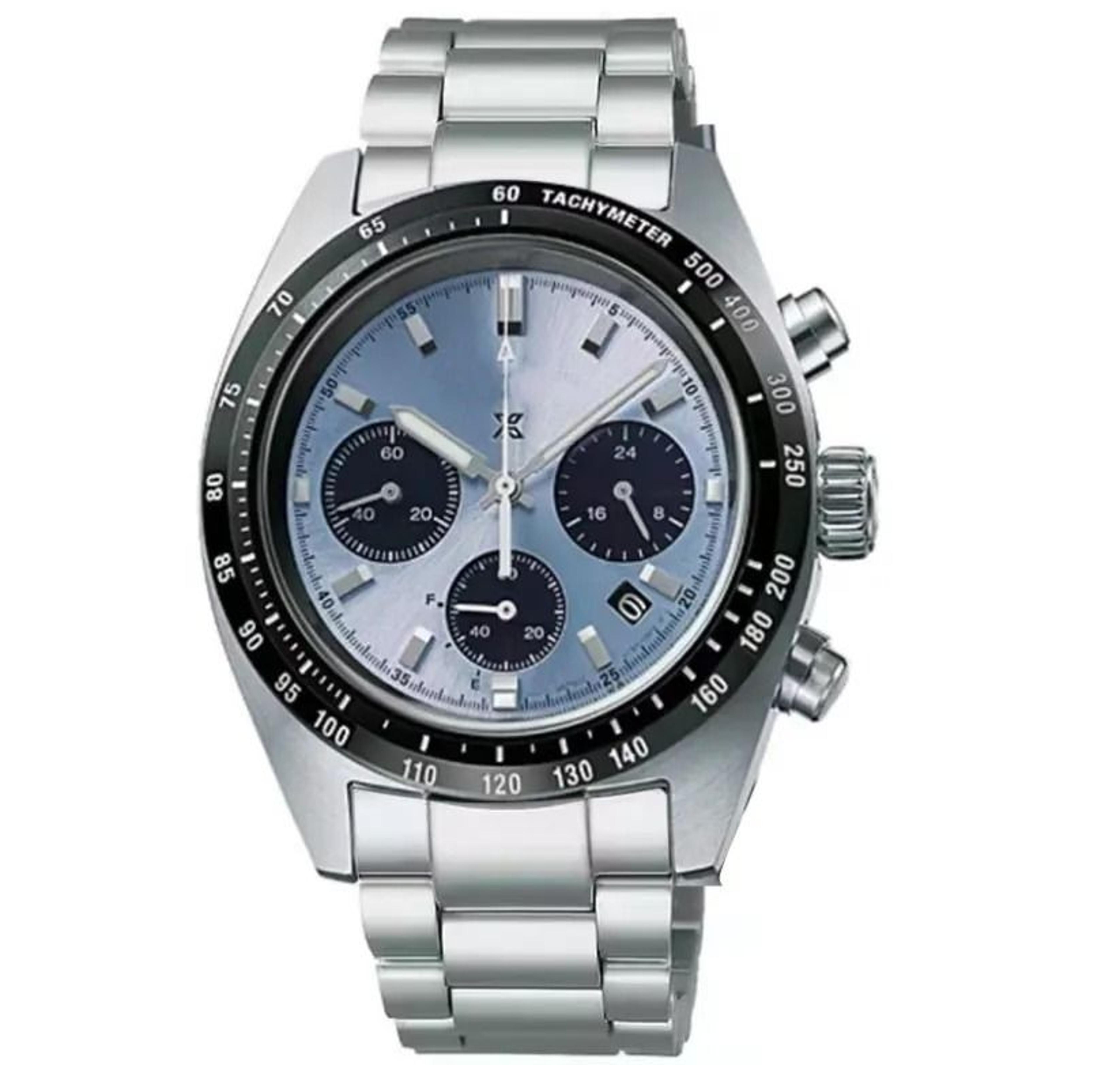 Men Quartz Watch With Auto Date Stainless Steel Case And Leather Strap 3
