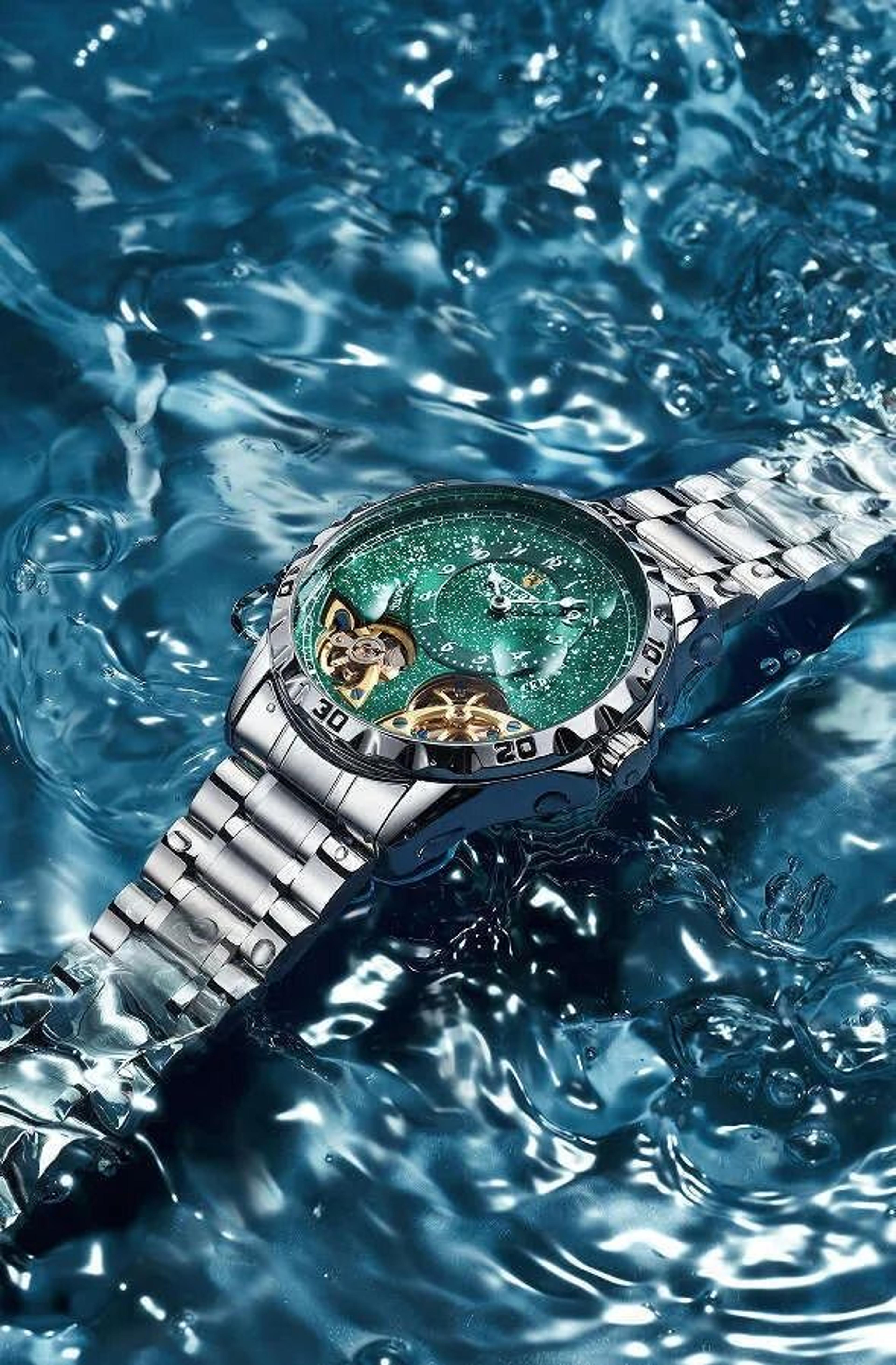Automatic Mechanical Tourbillon Watch With Sapphire Crystal And 50M Water Resistance 3
