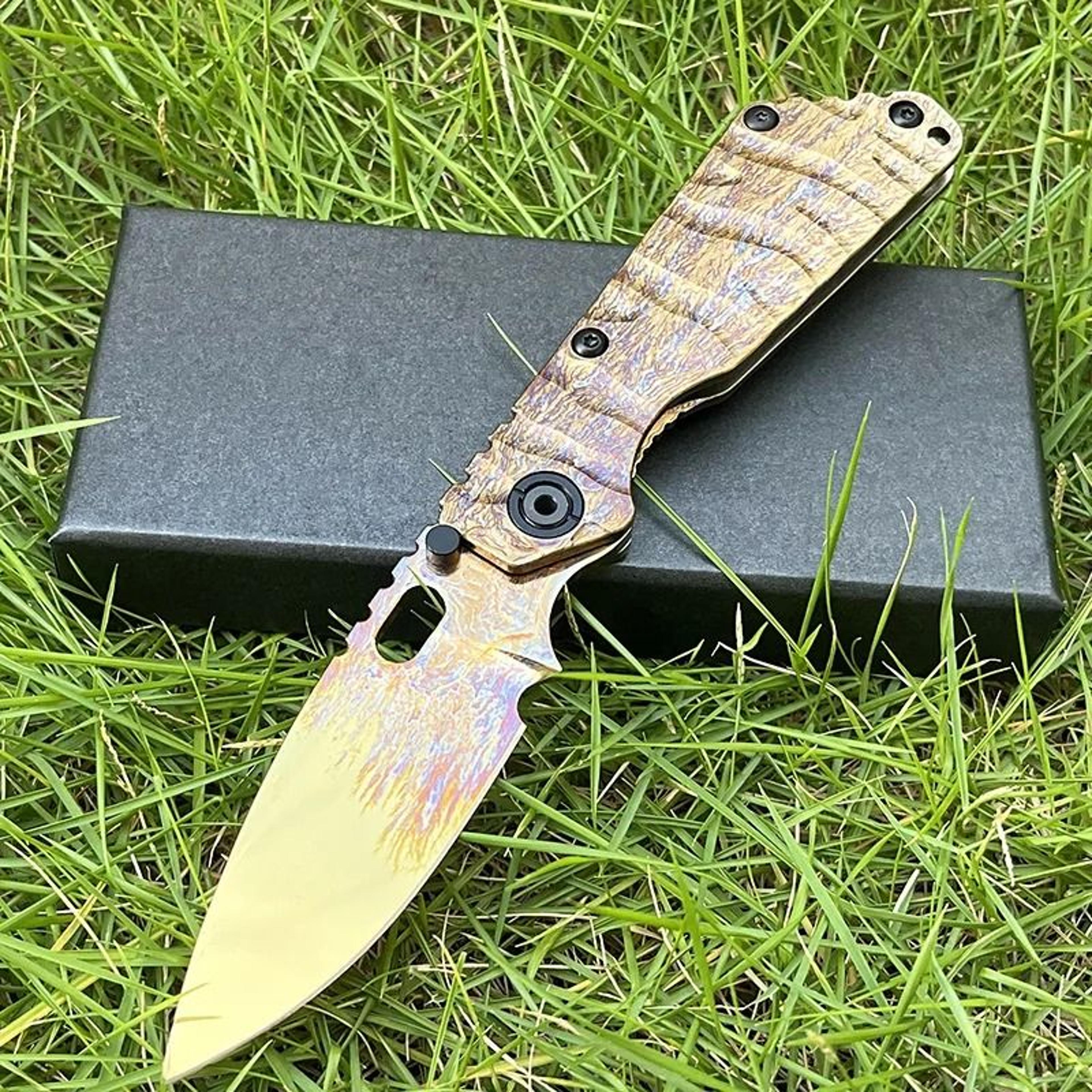 Folding Pocket Knife With Titanium Alloy Handle And DLC Finish 1