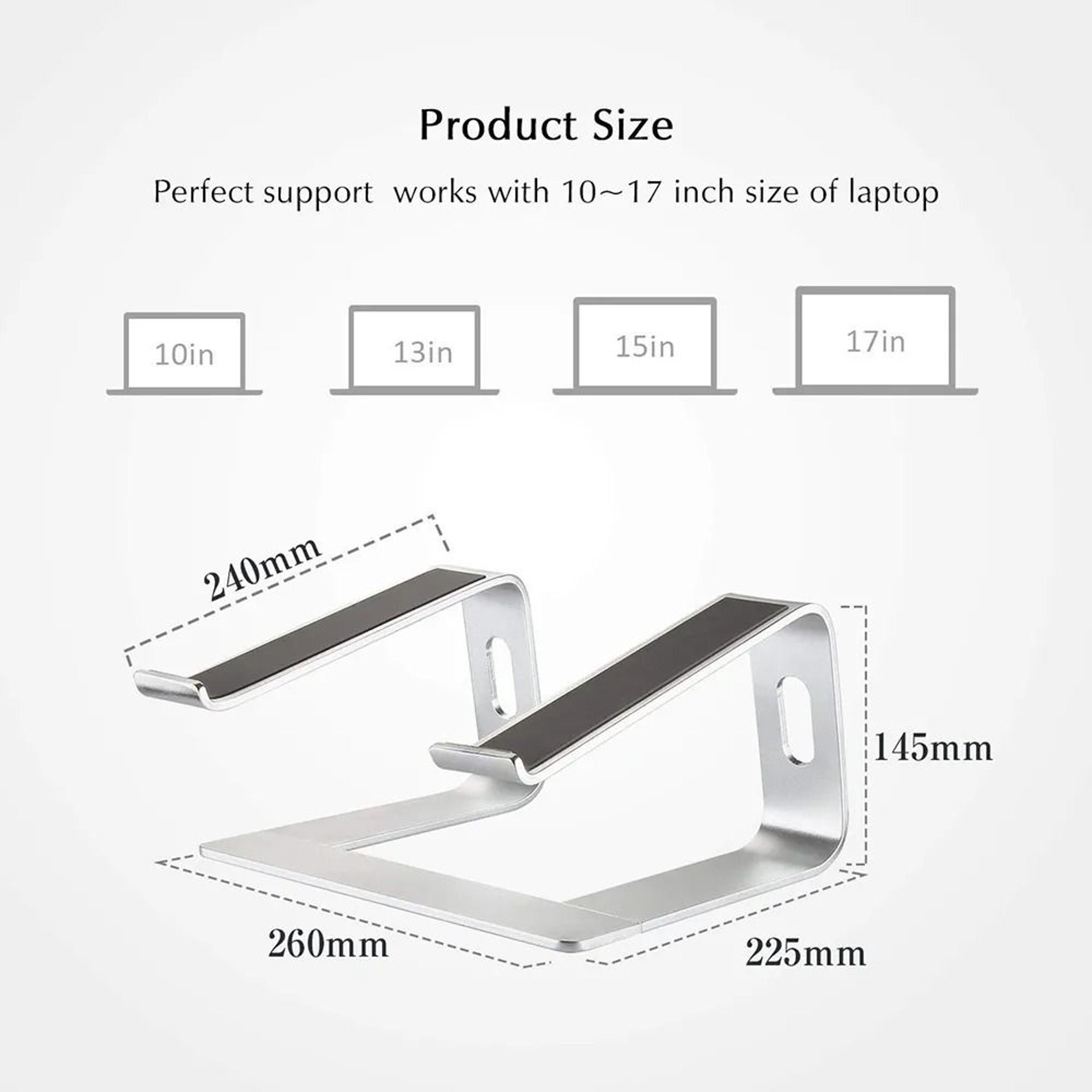 Aluminum Laptop Stand For Desk Foldable Riser For Notebooks 2