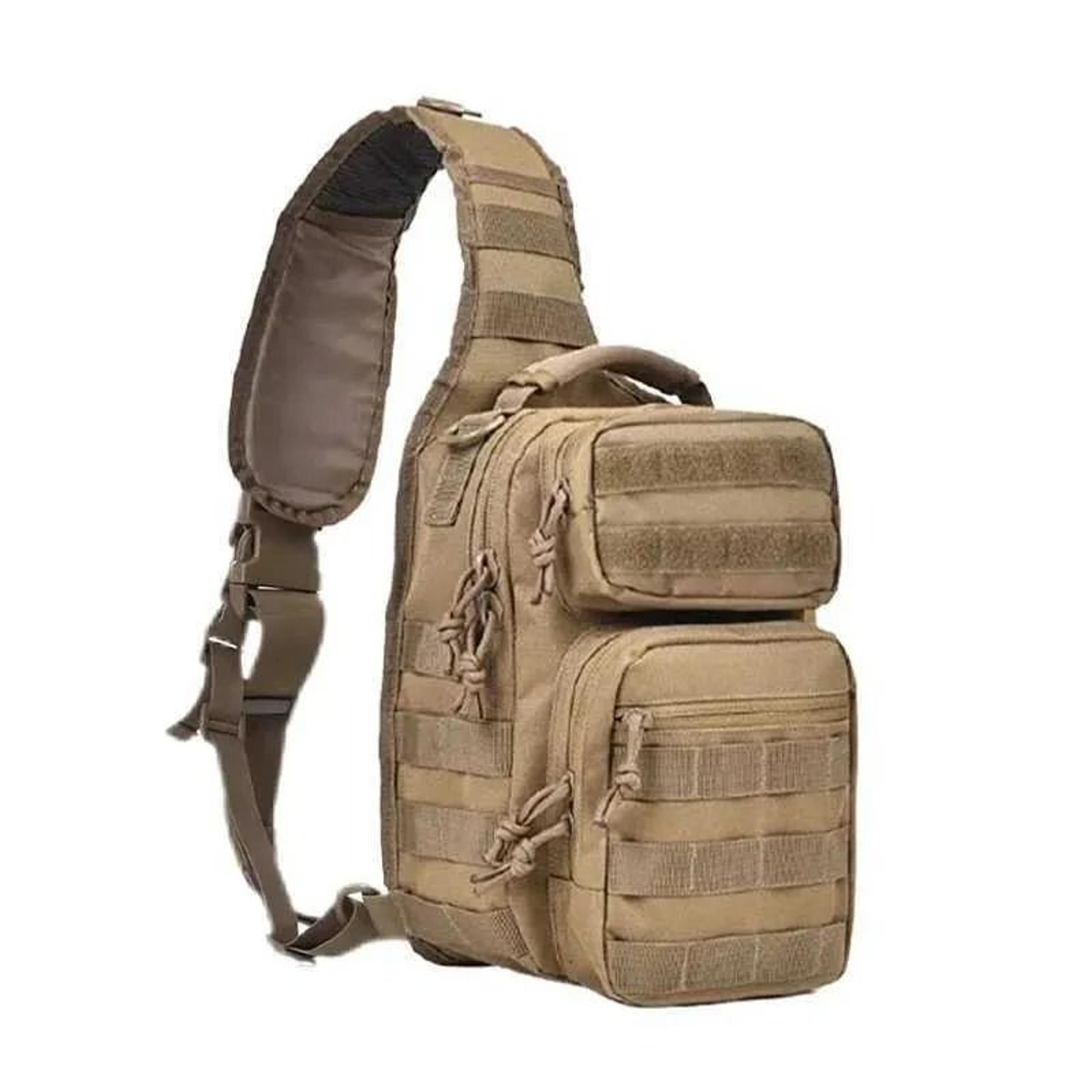 Outdoor Nylon Sling Backpack With MOLLE Webbing 1