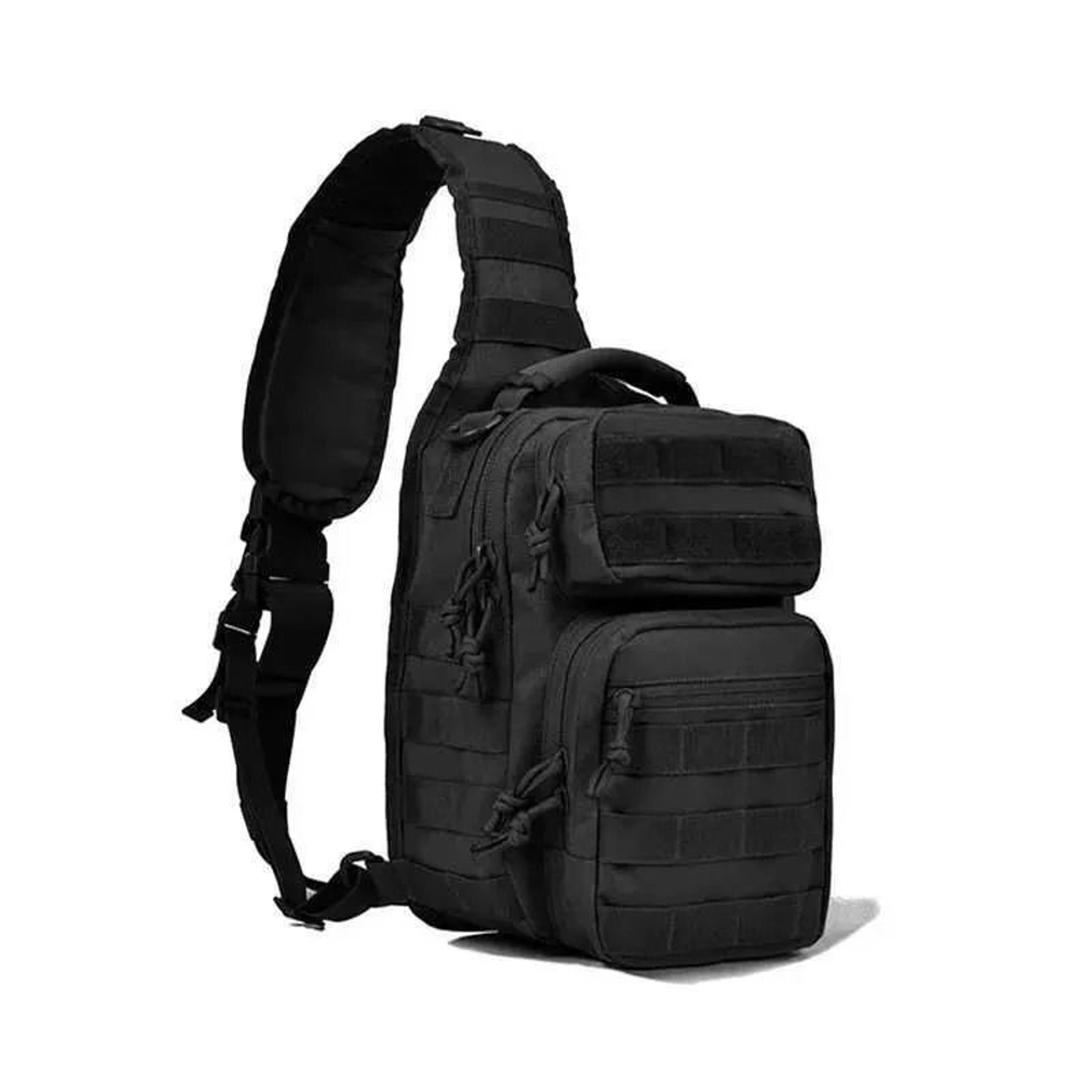 Outdoor Nylon Sling Backpack With MOLLE Webbing 0