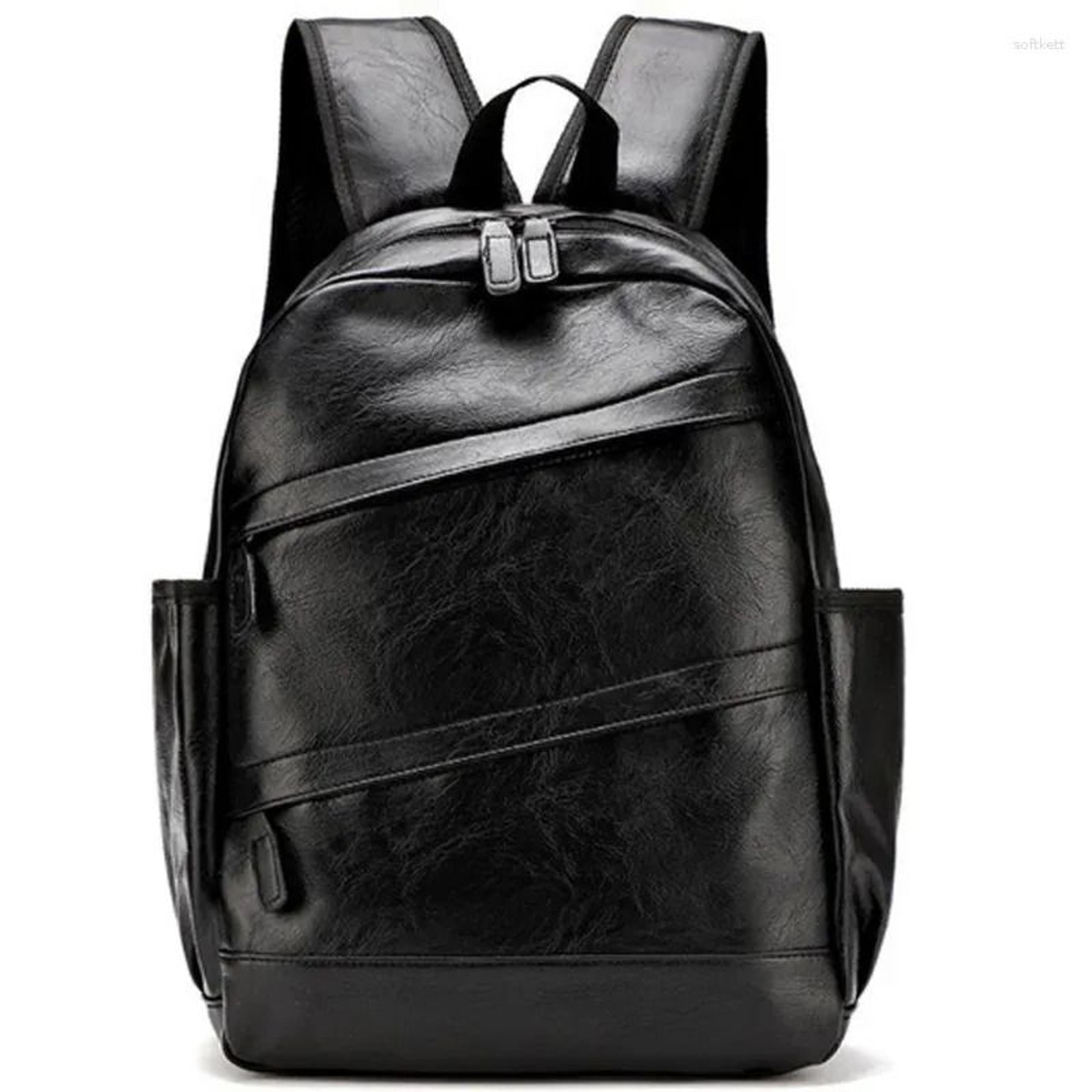 PU Leather Backpack For Men With Multifunctional School And Travel Storage 0