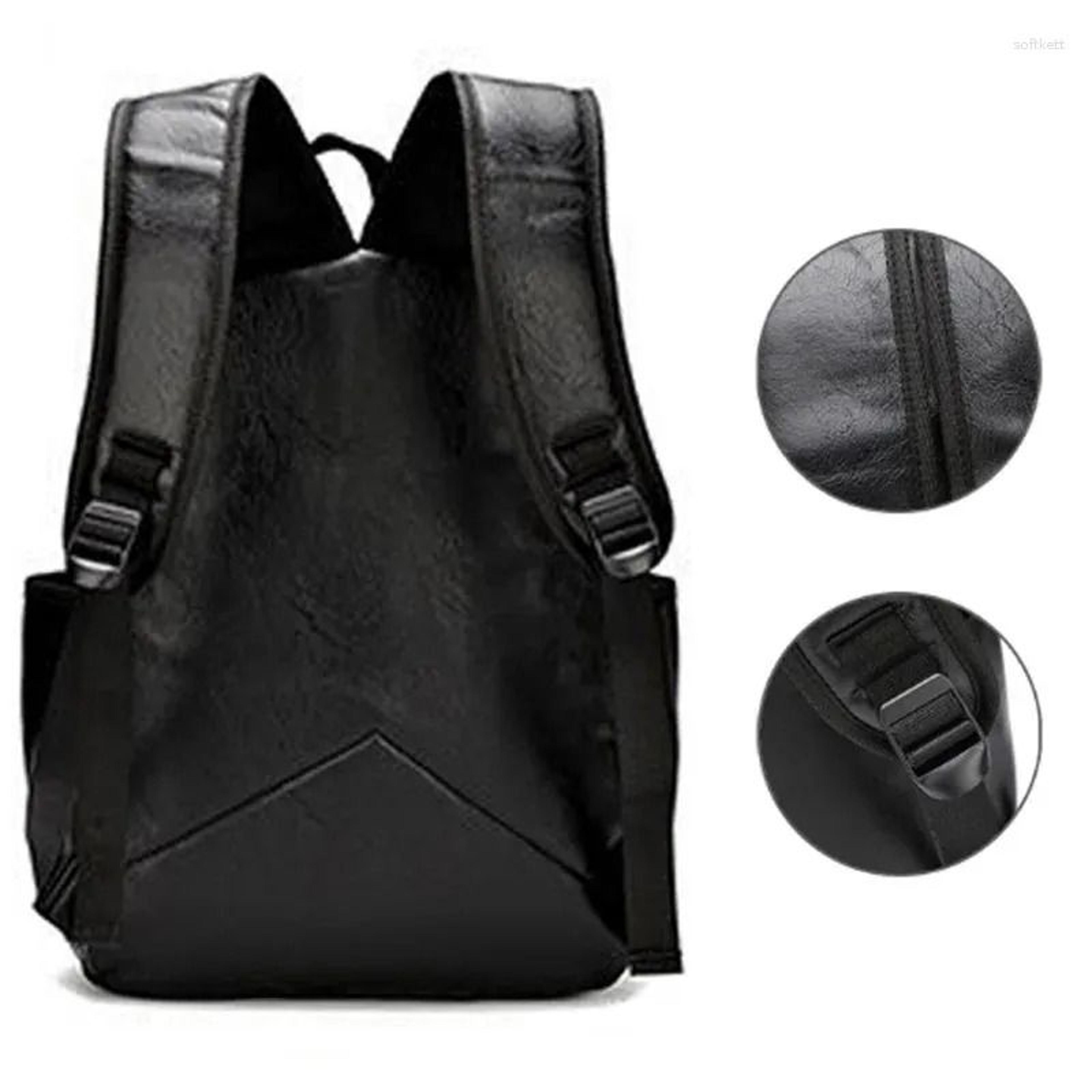 PU Leather Backpack For Men With Multifunctional School And Travel Storage 3