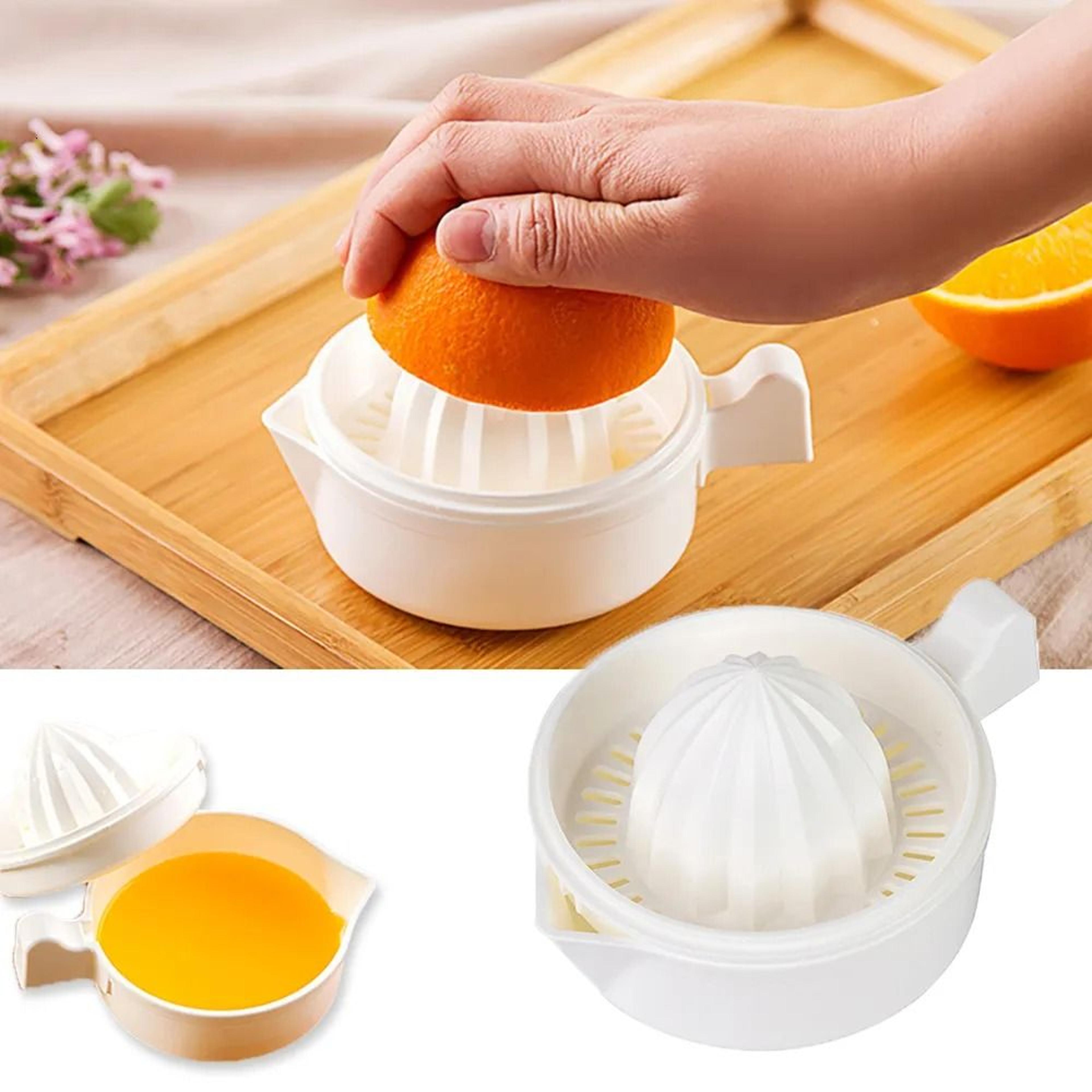manual citrus juicer with lever handle bpa-free plastic orange and lemon squeezer