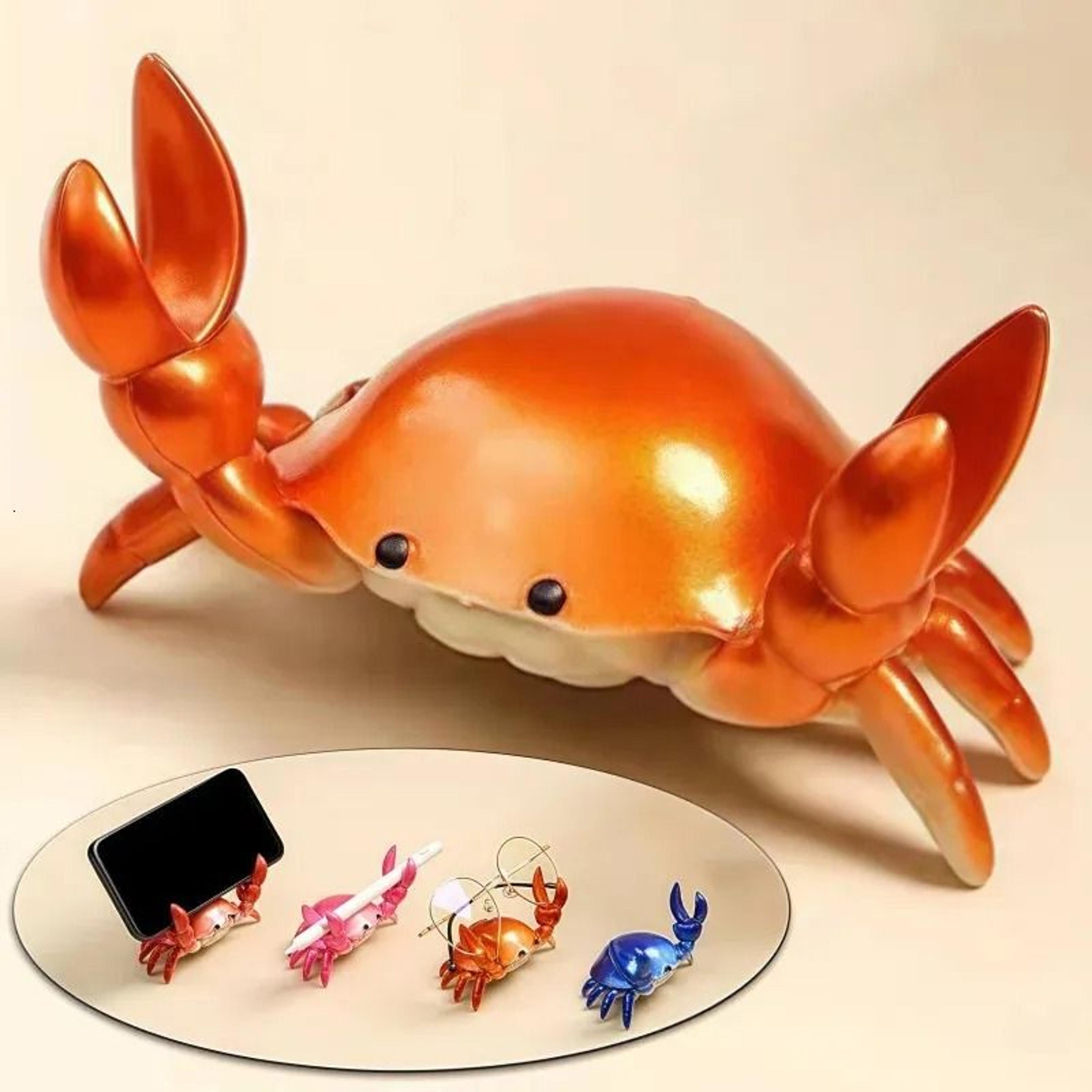 Crab Pen Holder Desk Organizer With Phone Stand 4