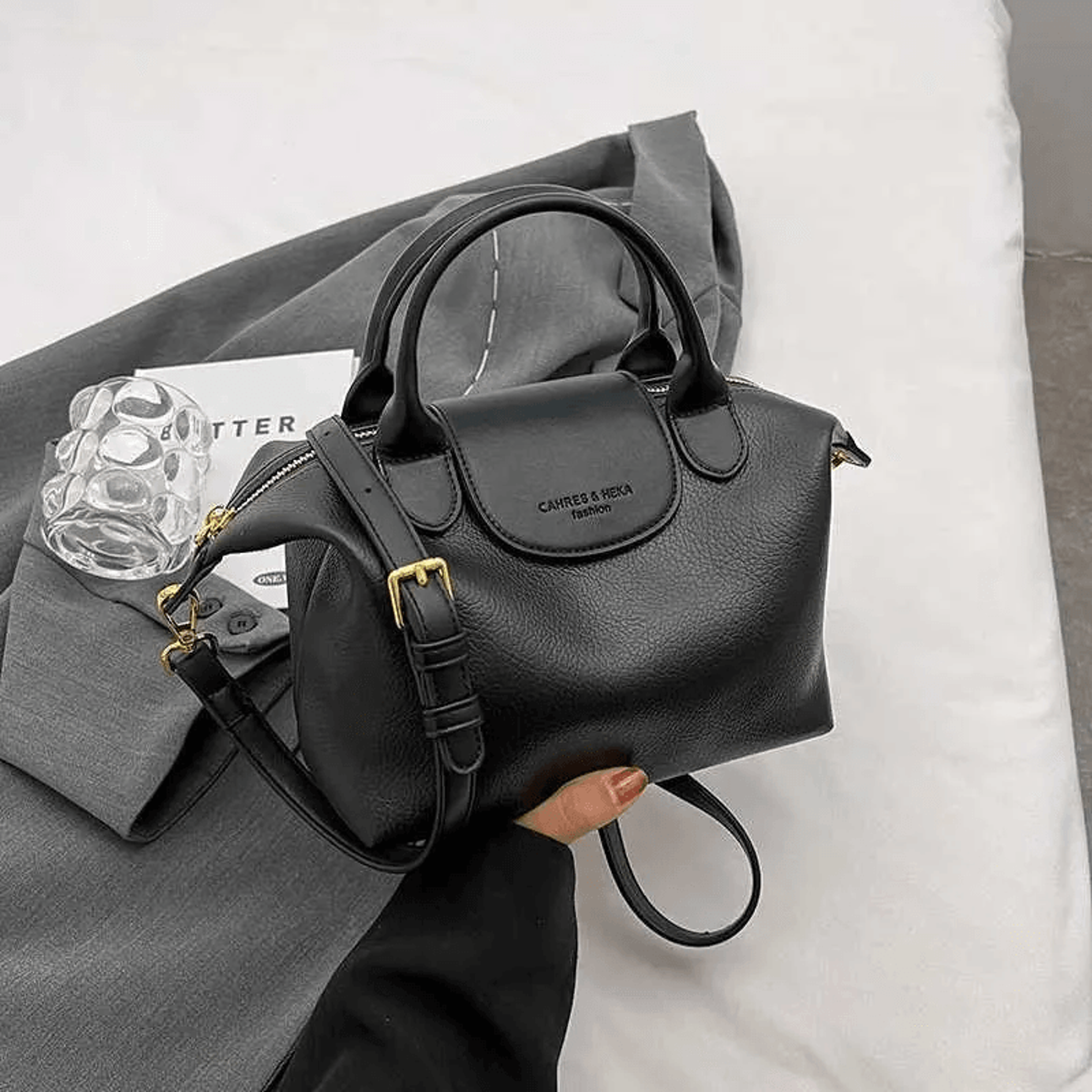 Vintage PU Leather Small Crossbody Bag With Adjustable Strap 1