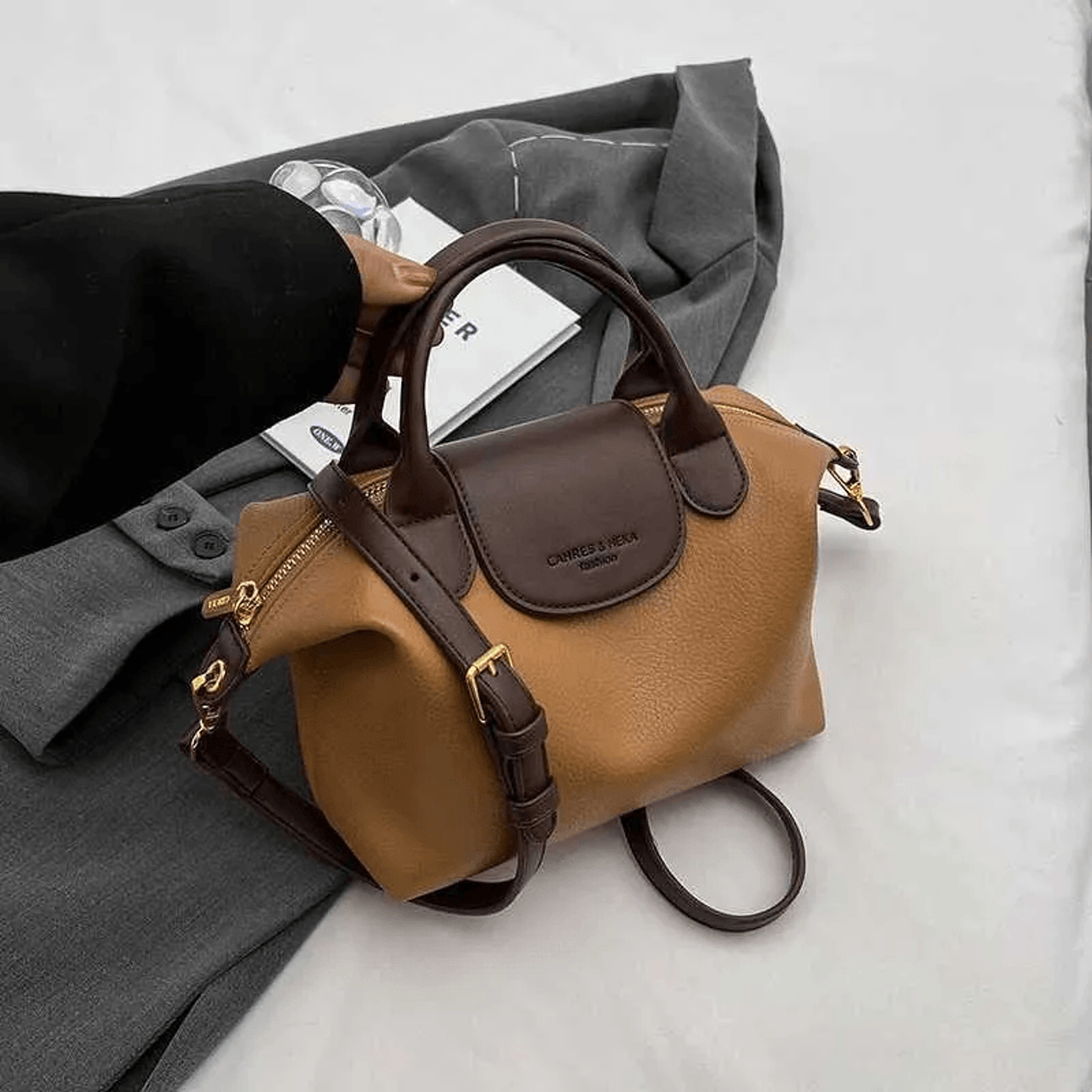 Vintage PU Leather Small Crossbody Bag With Adjustable Strap 3