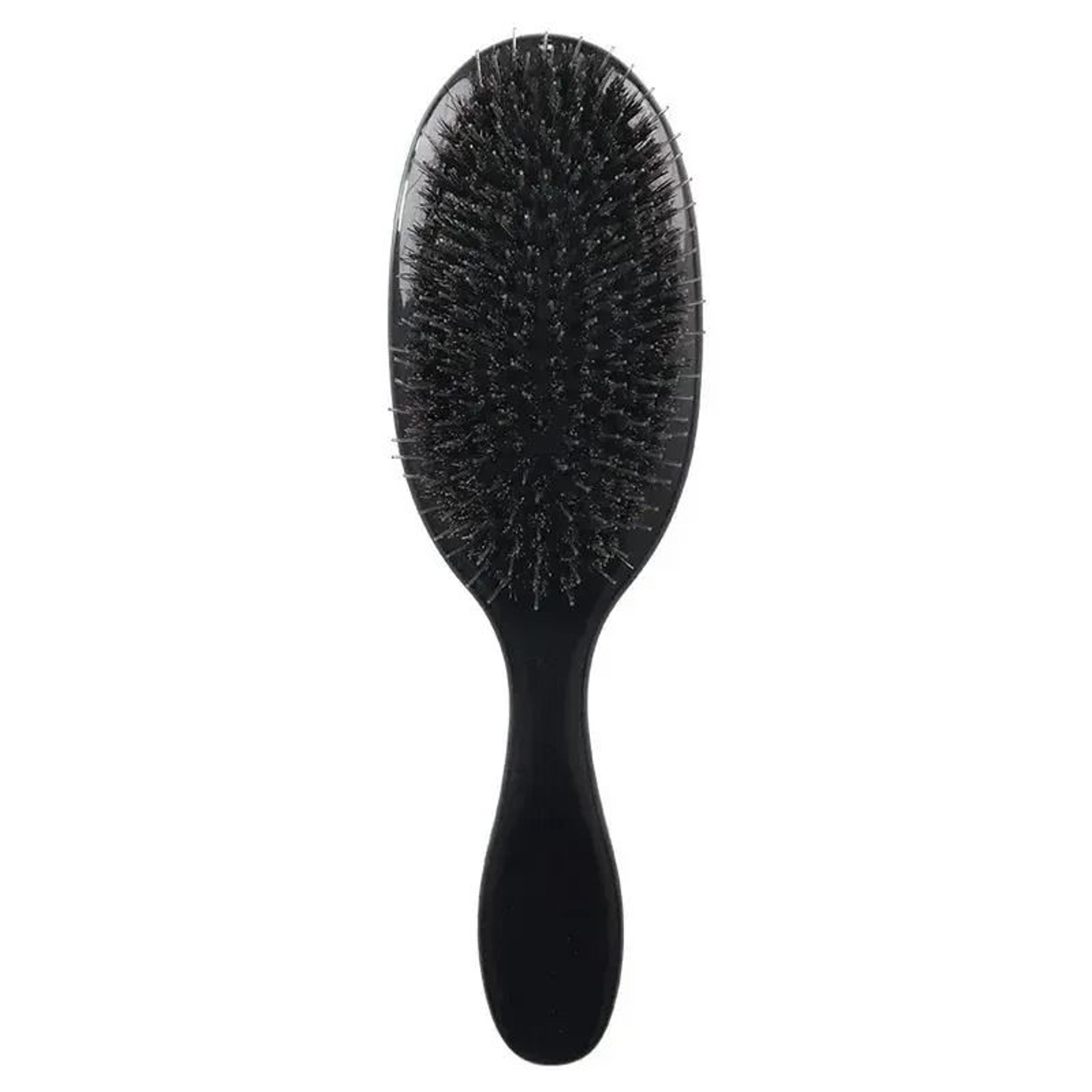 Mini Boar Bristle Nylon Hairbrush For Scalp Massage And Detangling 2