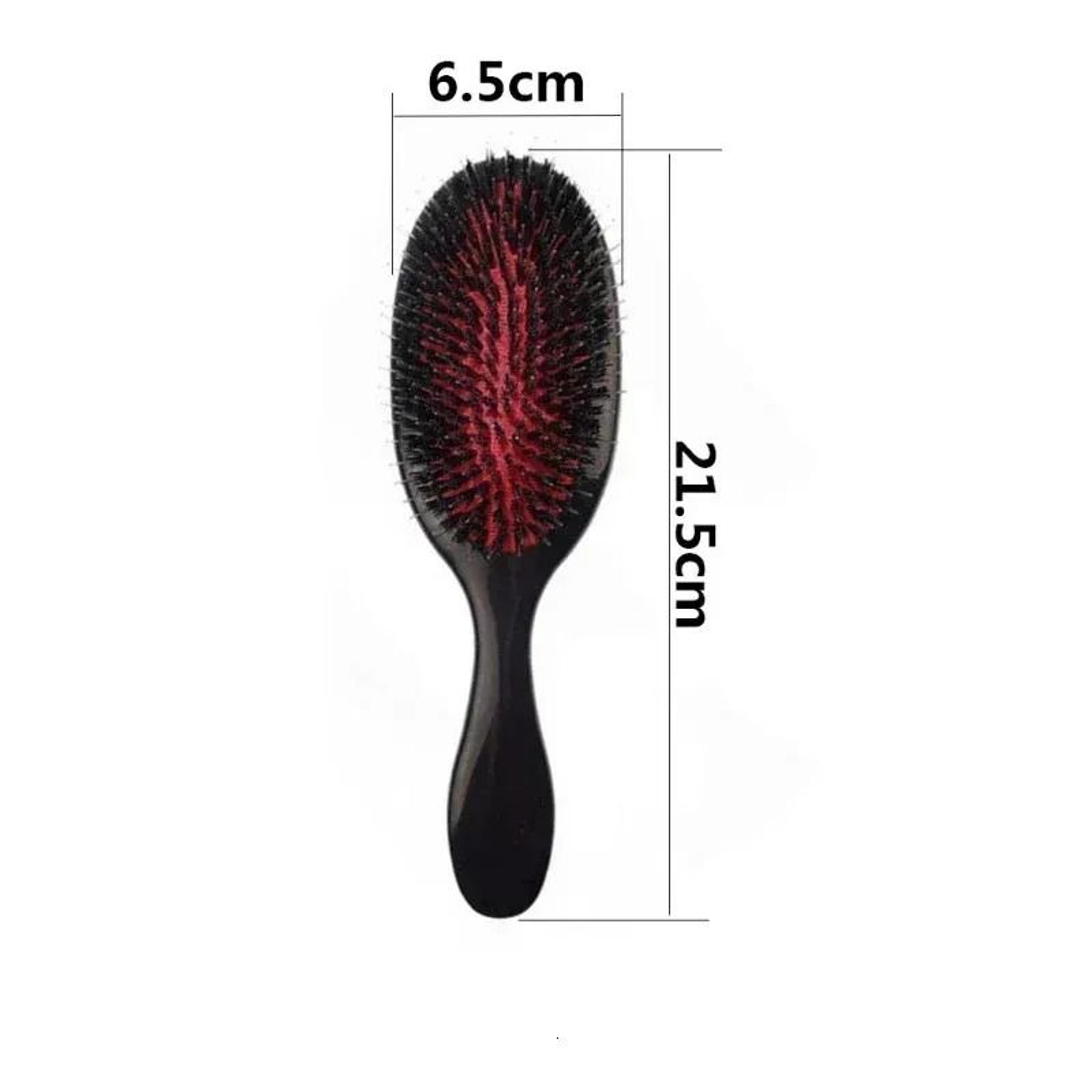 Mini Boar Bristle Nylon Hairbrush For Scalp Massage And Detangling 1