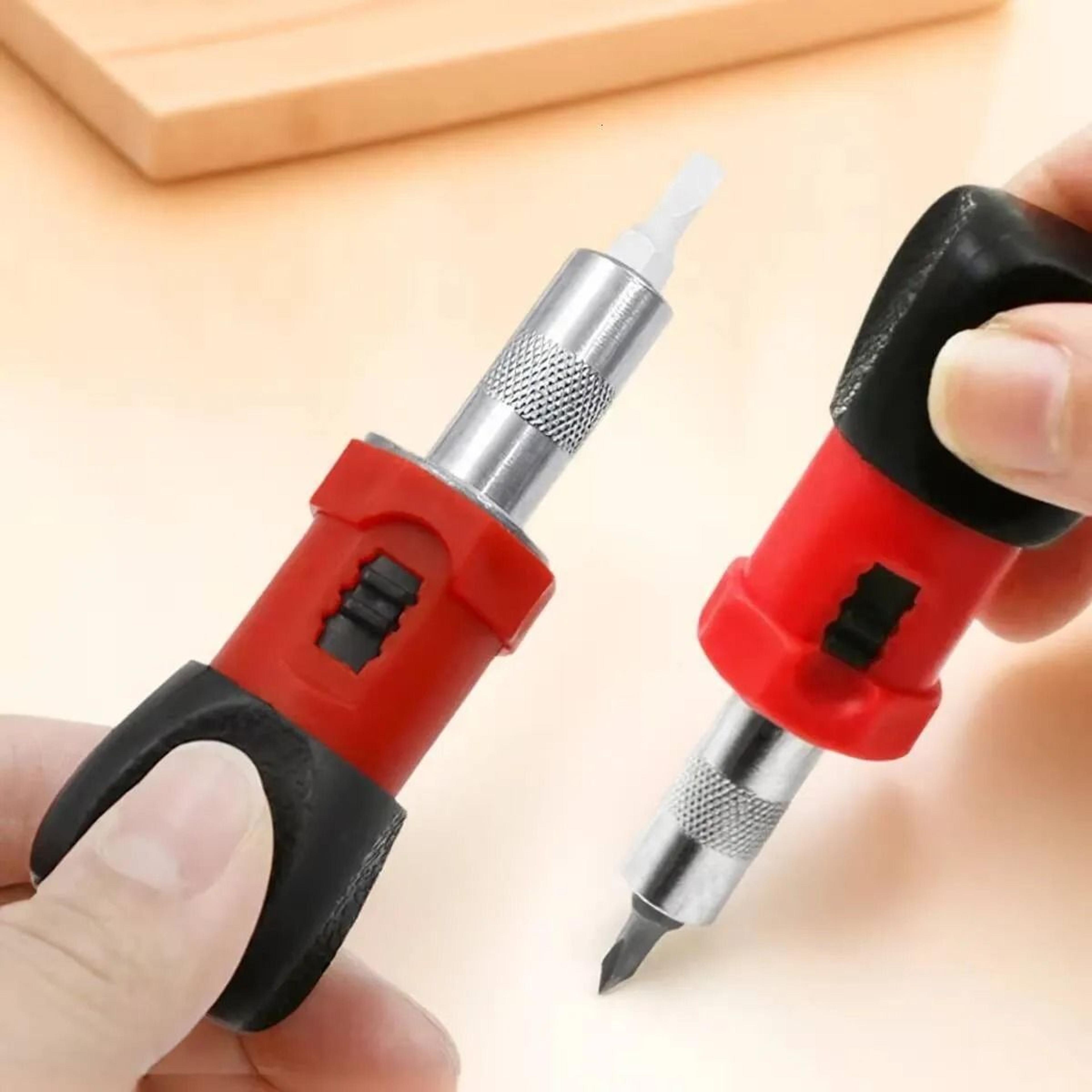Hex Screwdriver Bit Holder With RatchetCompatible Steel Handle 1