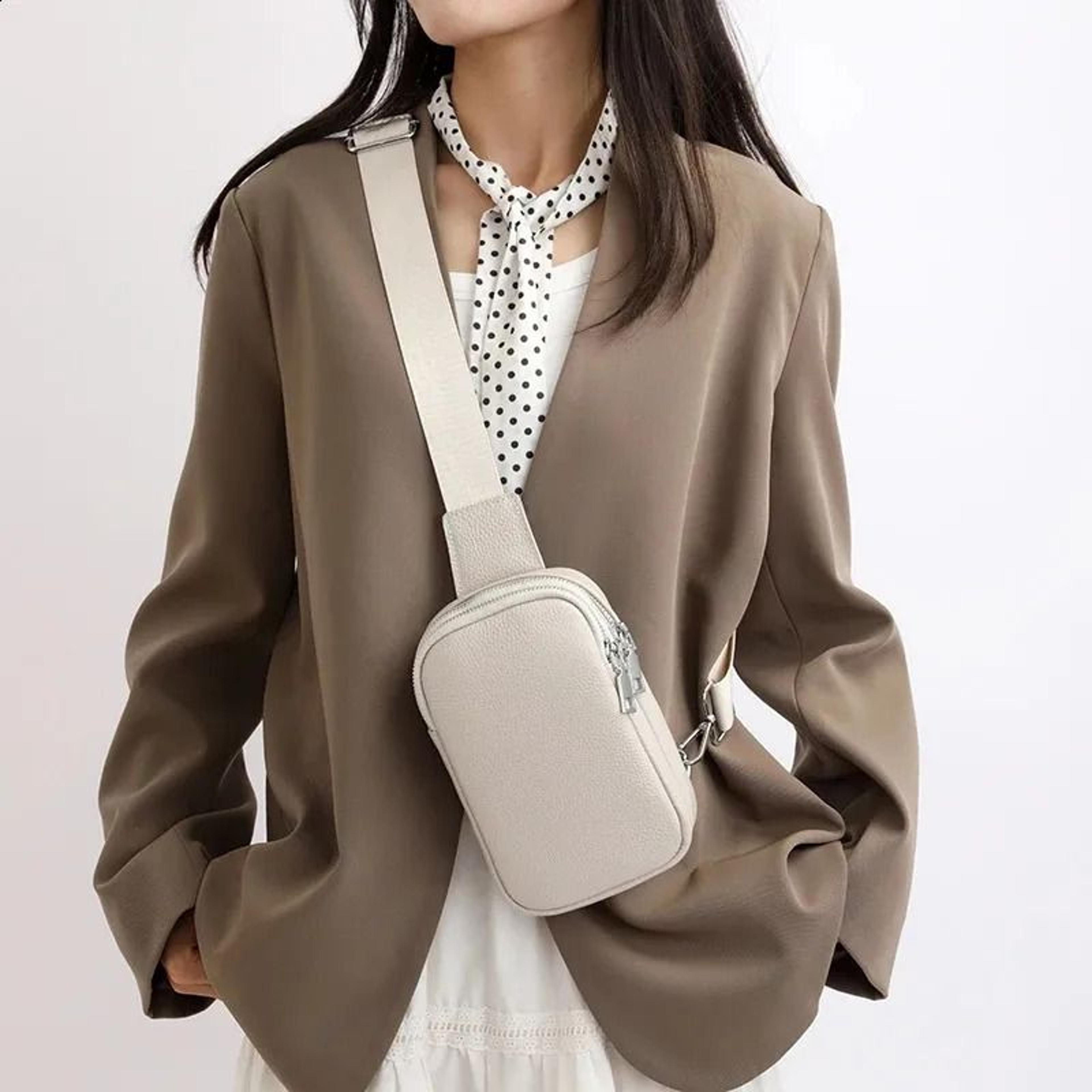Genuine Leather Chest Bag With Shoulder Strap 2