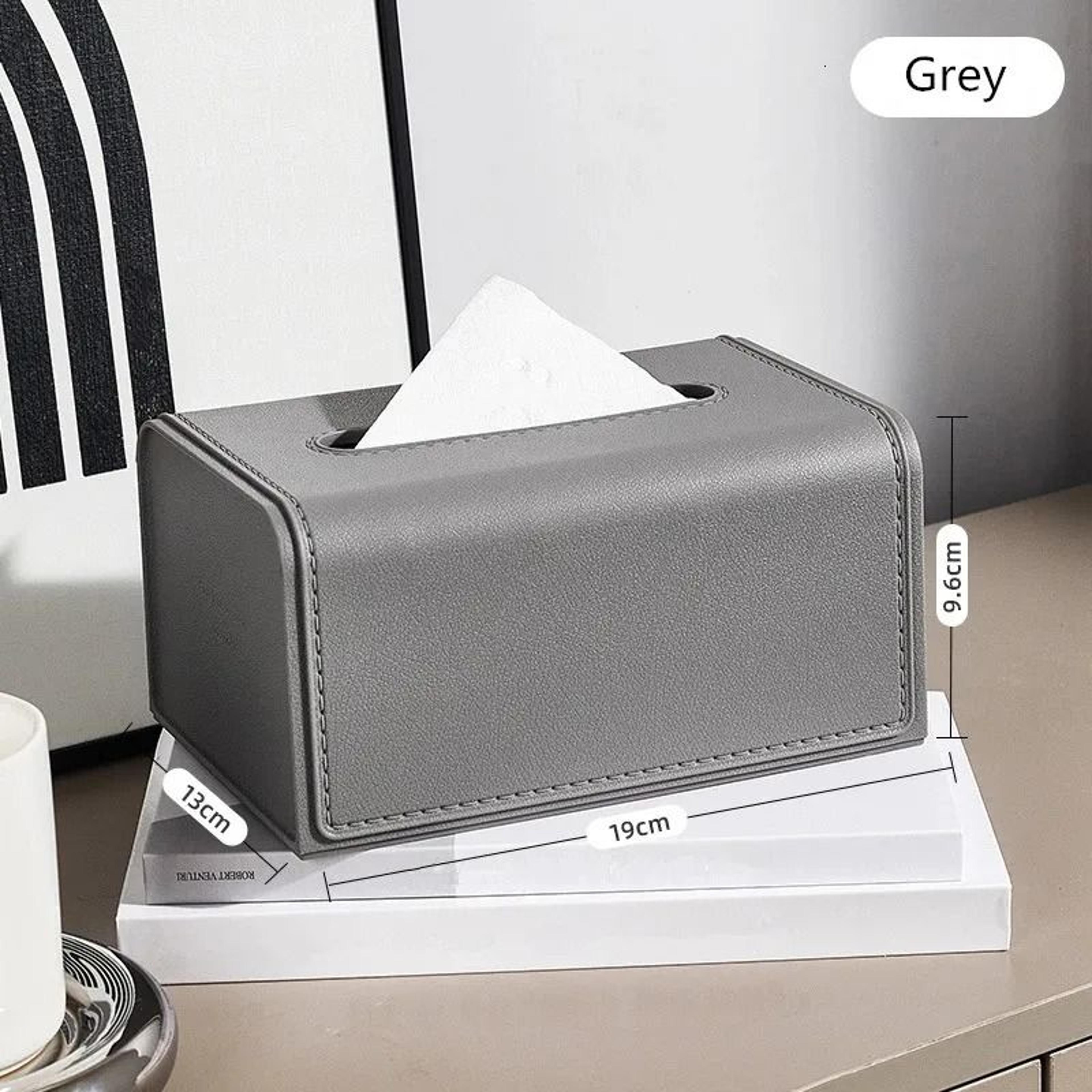 Tissue Box Cover With Leather Texture 1