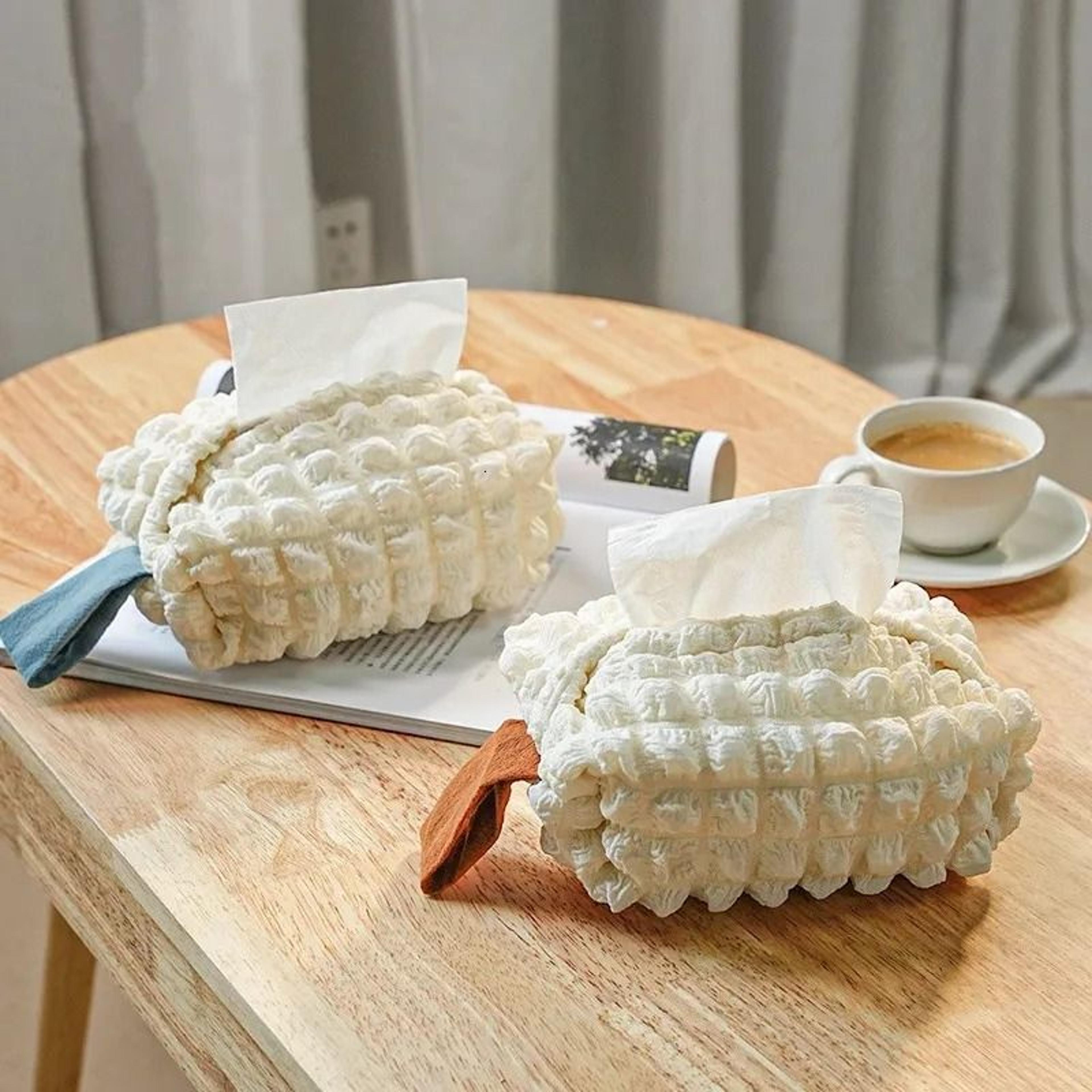Desktop Tissue Dispenser Storage Bag With Handheld And Hangable Design 4