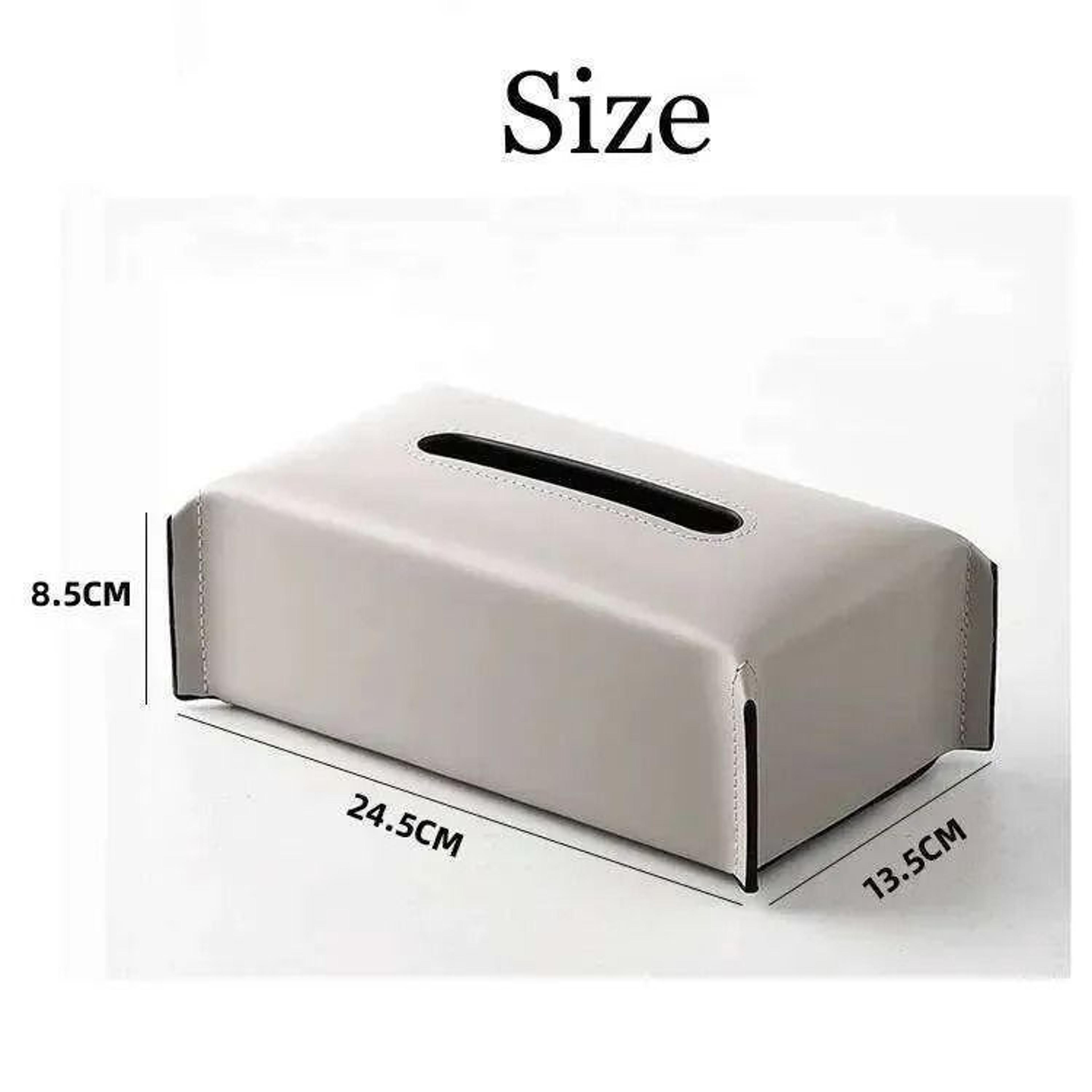 Woven Leather Tissue Box Cover For Car Desktop And Tabletop 5