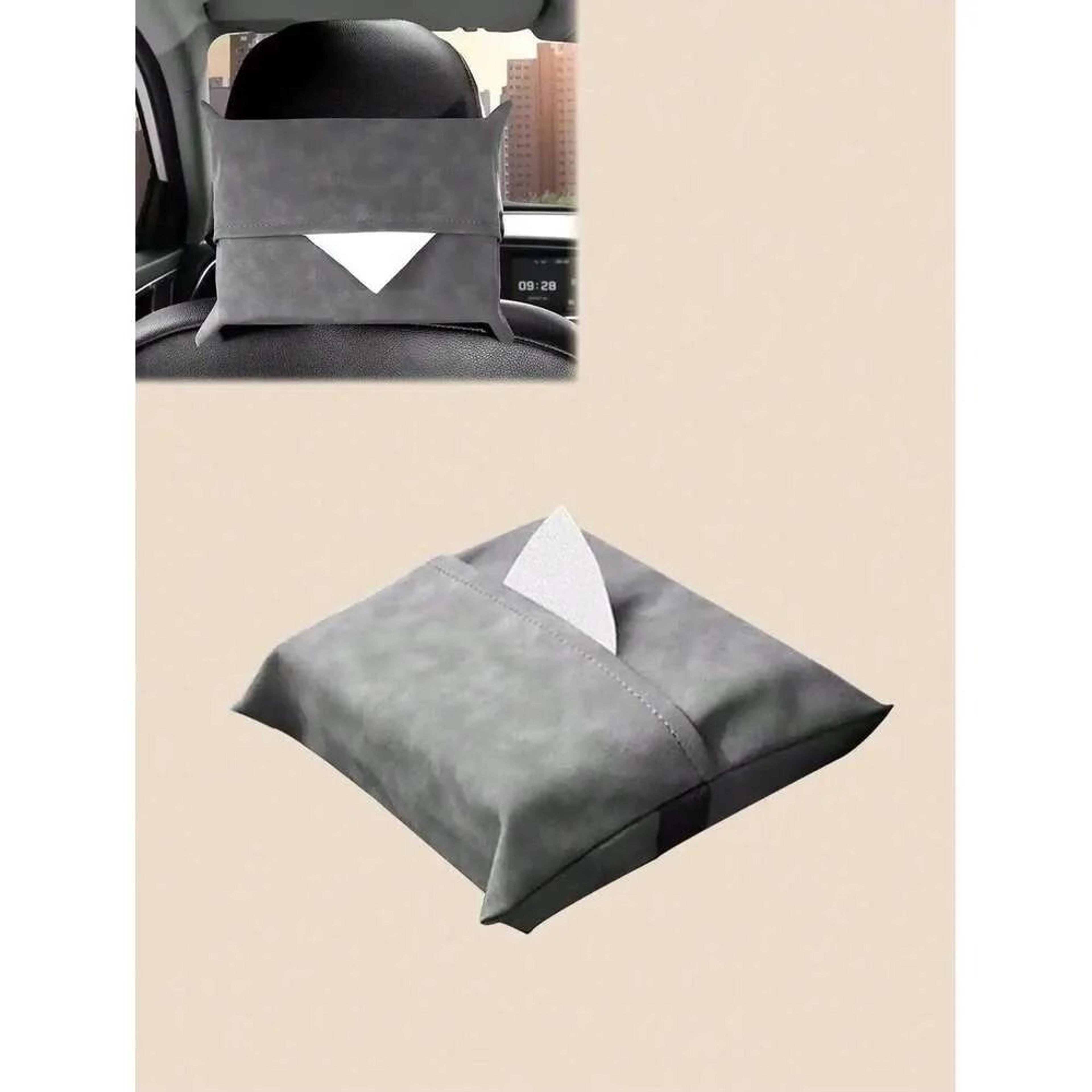 Car Leather Hanging Tissue Holder For Headrest Sun Visor And Armrest 0