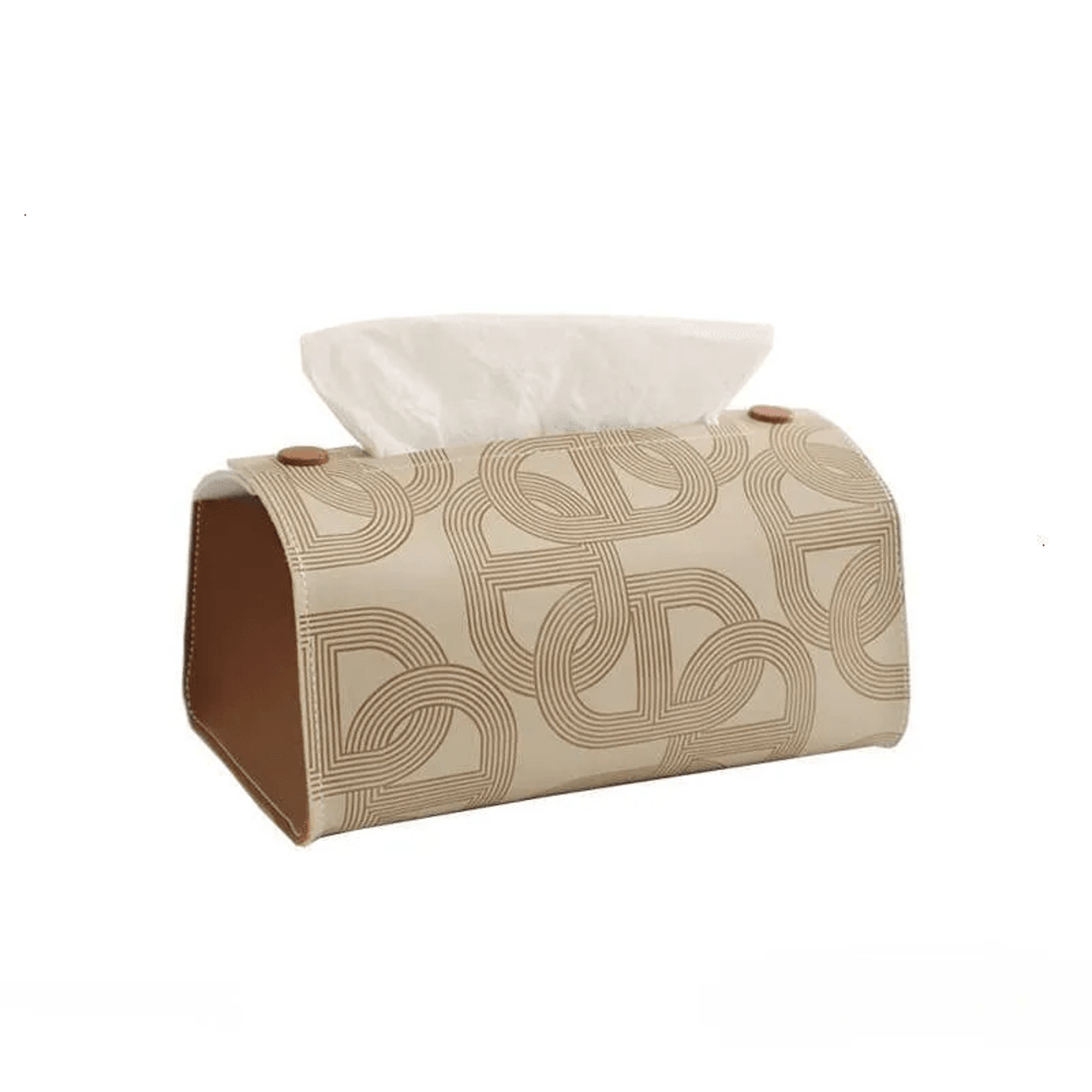 Patterned Synthetic Leather Tissue Box Cover For Coffee Table Decor 0