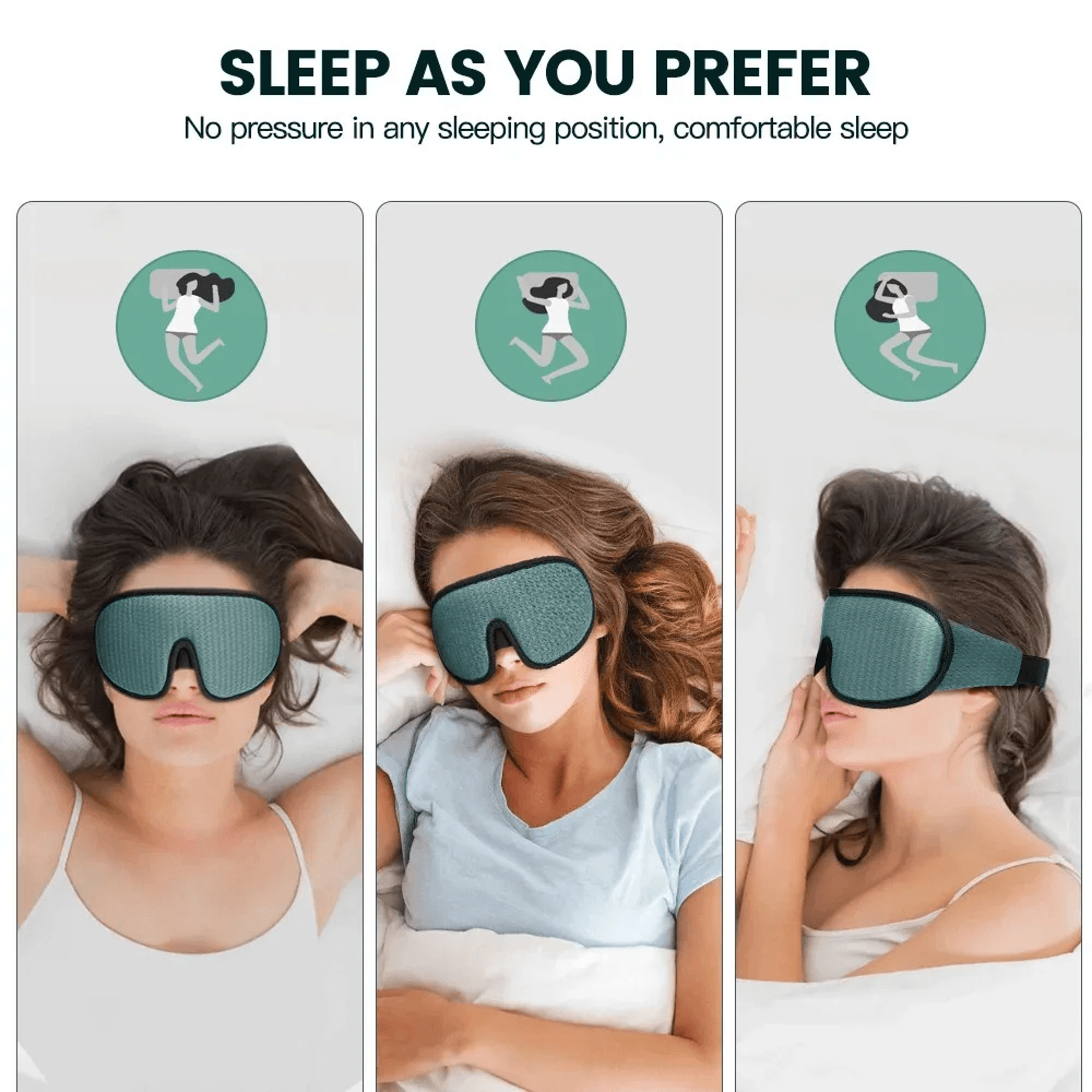 Light Blocking Sleep Mask With Contoured Eye Cups And Adjustable Strap 7