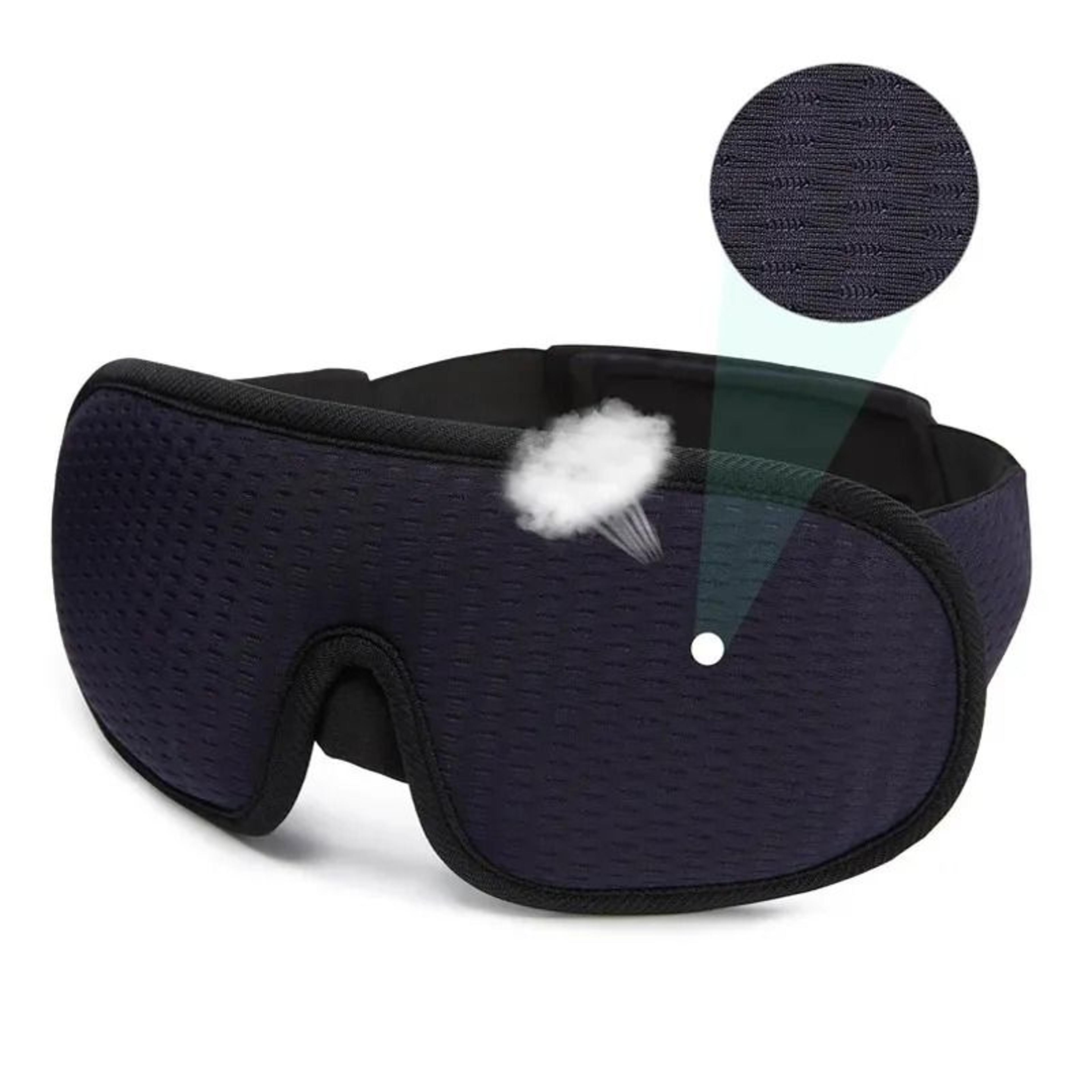 Light Blocking Sleep Mask With Contoured Eye Cups And Adjustable Strap 3