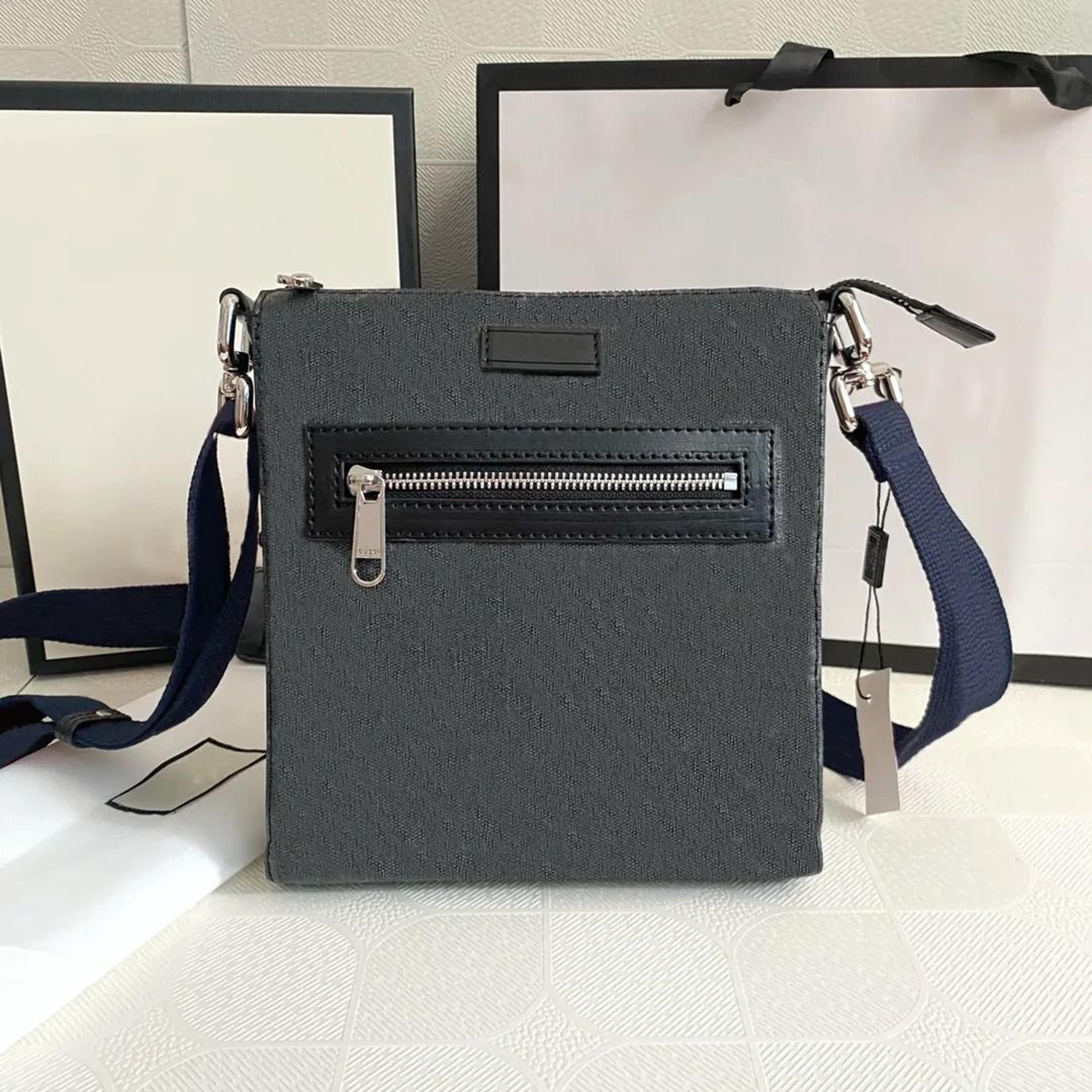 Canvas Leather Messenger Bag With Star Pattern And Chain Accent 1