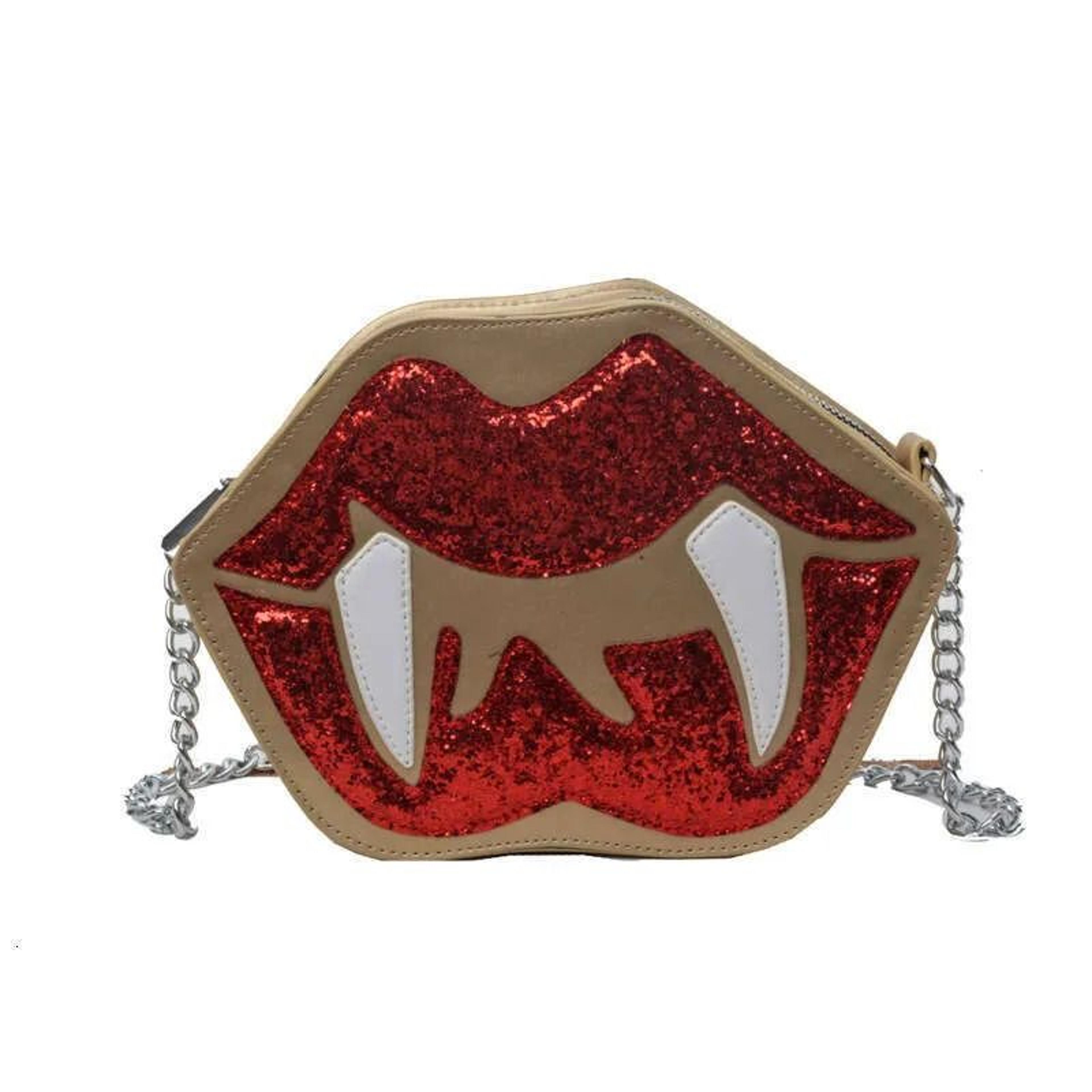 Halloween Pumpkin Glitter Shoulder Bag With Chain Strap 0