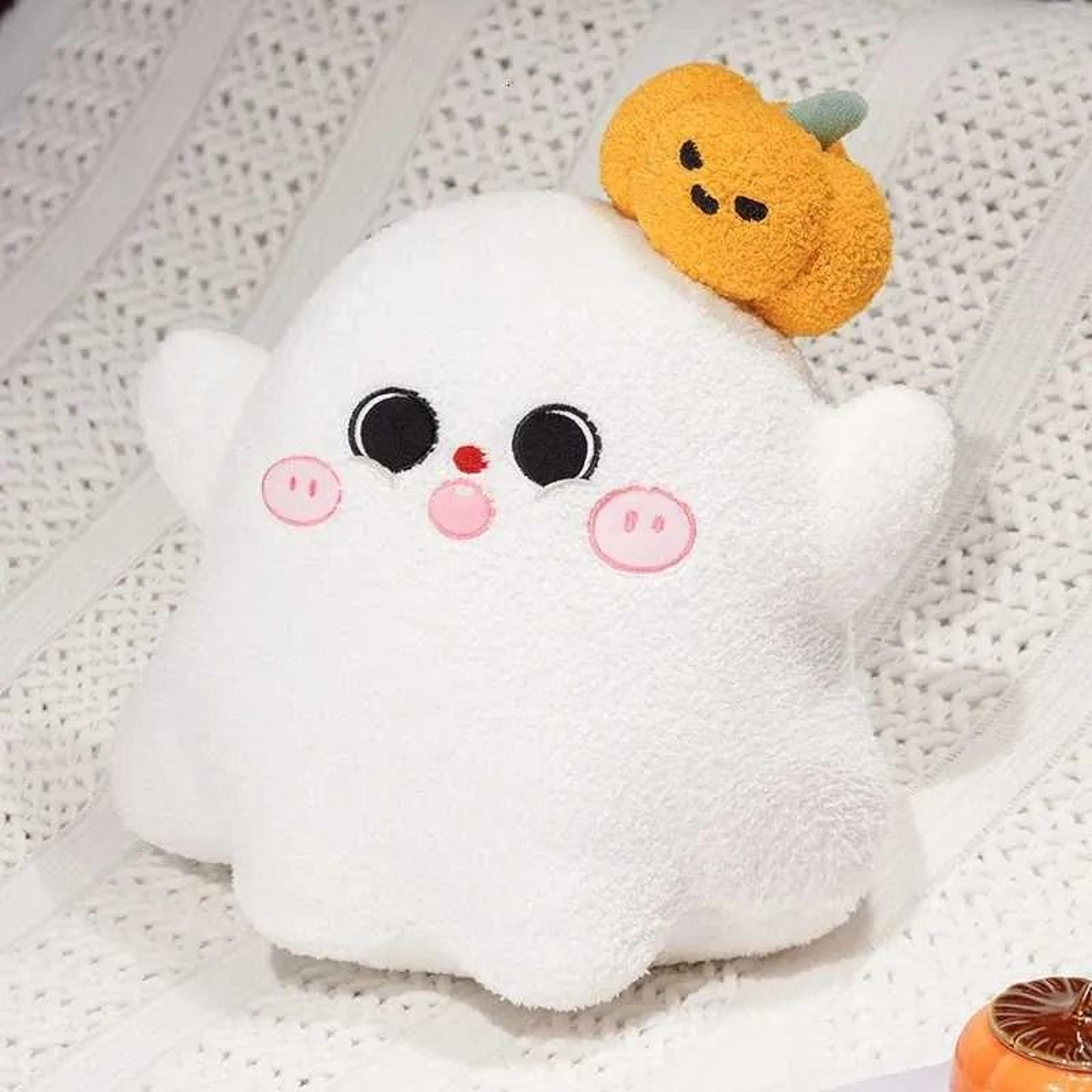 Halloween Ghost Pumpkin Pillow With Magic Hat Decorative Sofa Cushion 0
