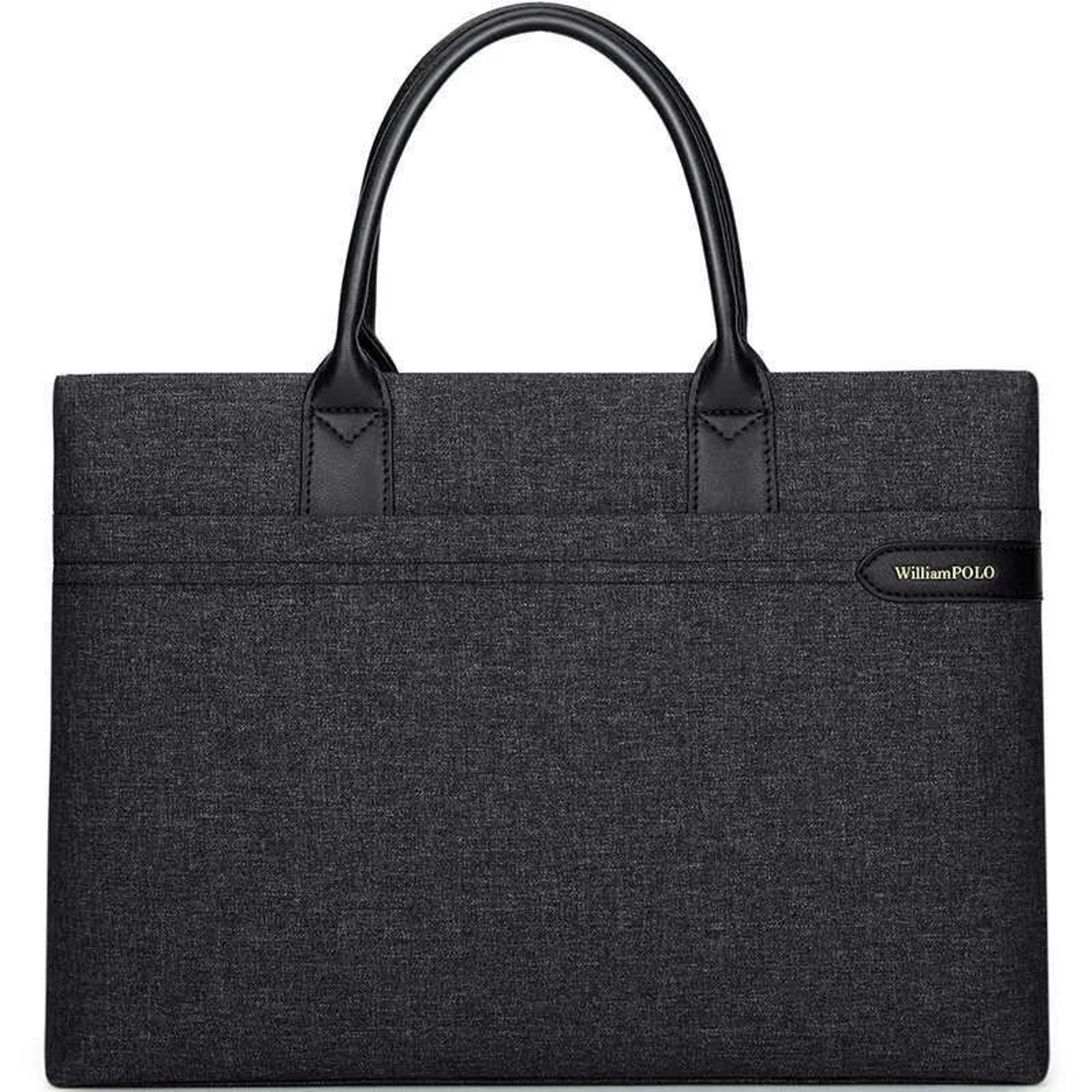 Men Mini Canvas Briefcase Bag With Single Handle And Storage Pockets 2