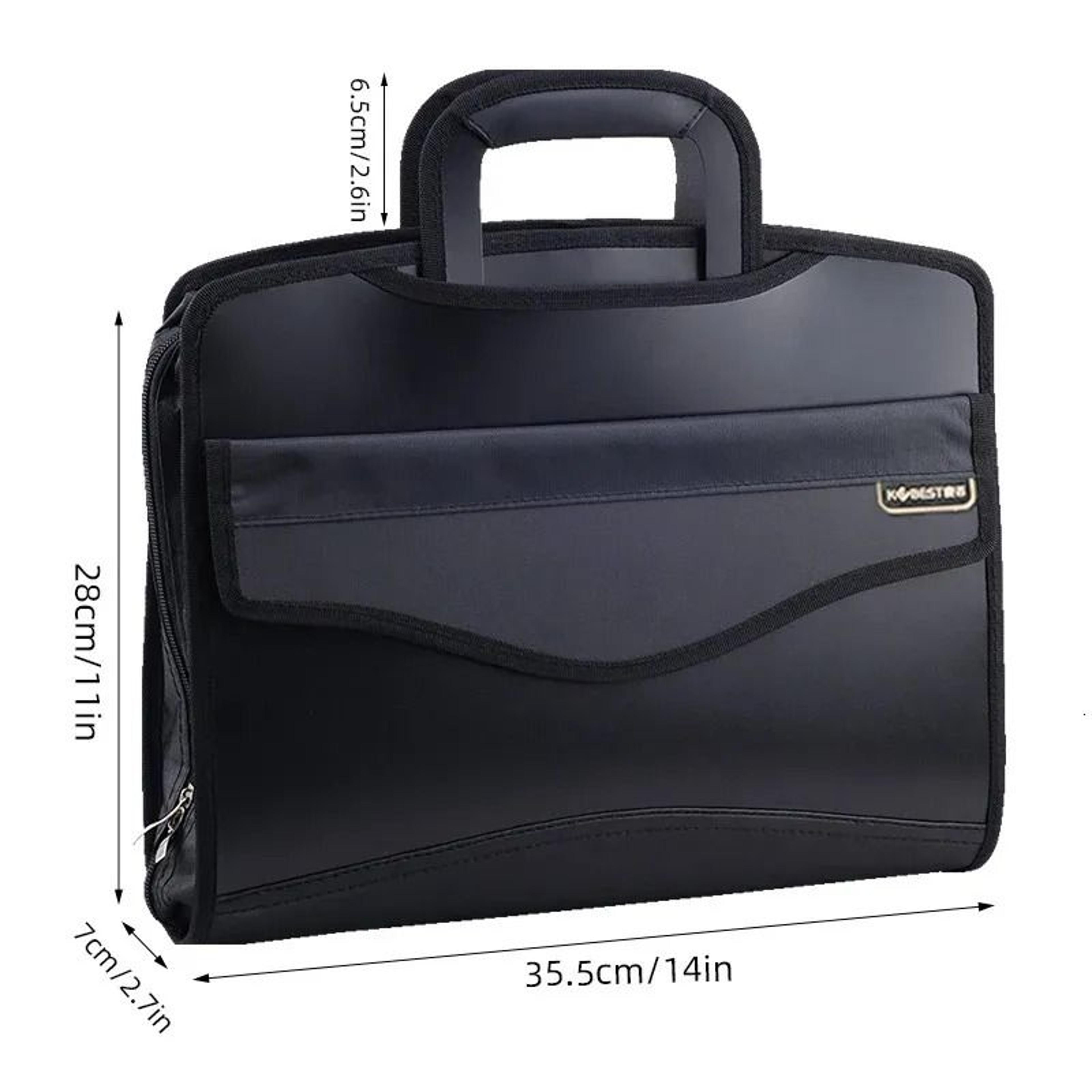 Neoprene Document Organizer Bag With Compartments And Zipper Closure 1