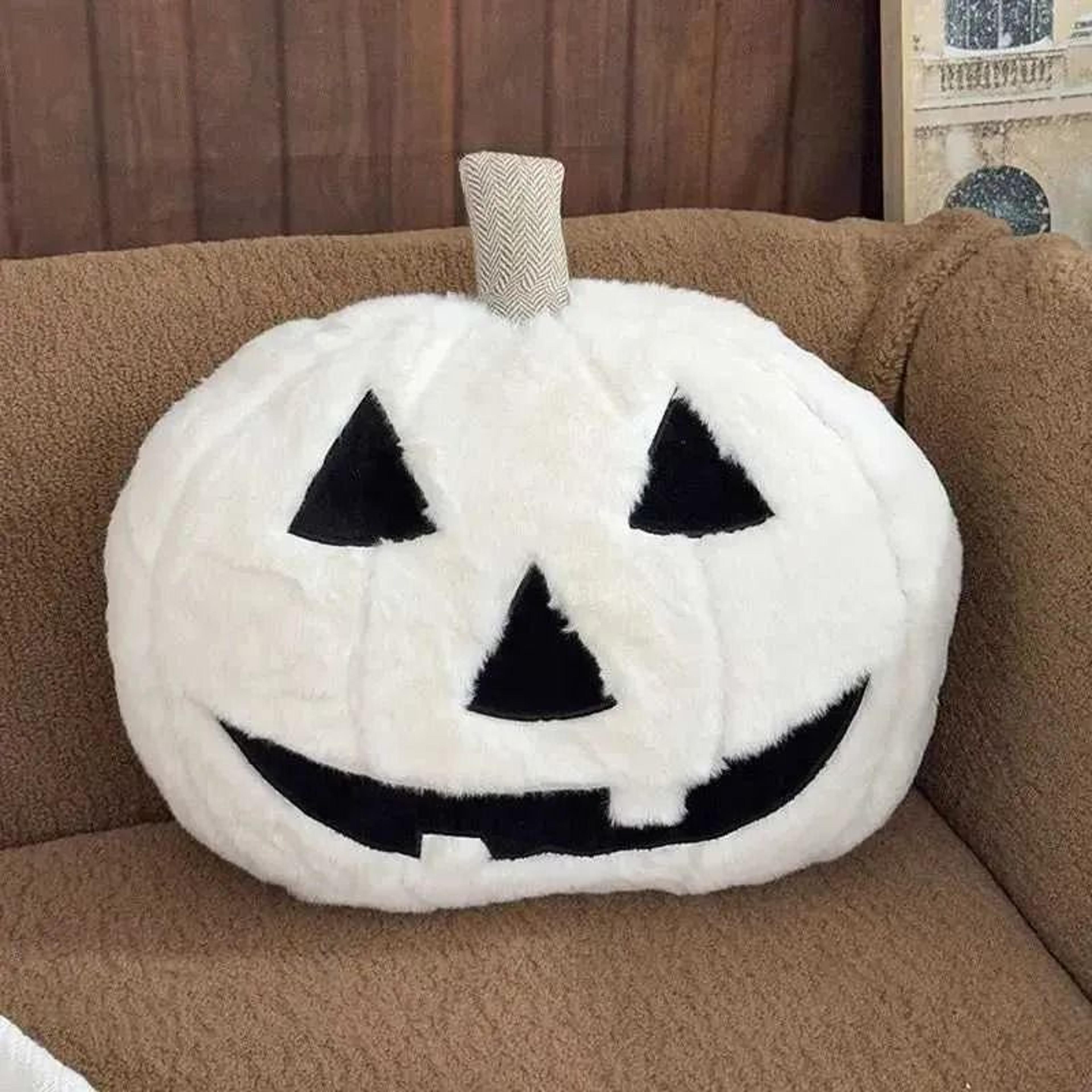 Halloween Pumpkin Ghost Face Plush Throw Pillow For Sofa And Home Decor 0