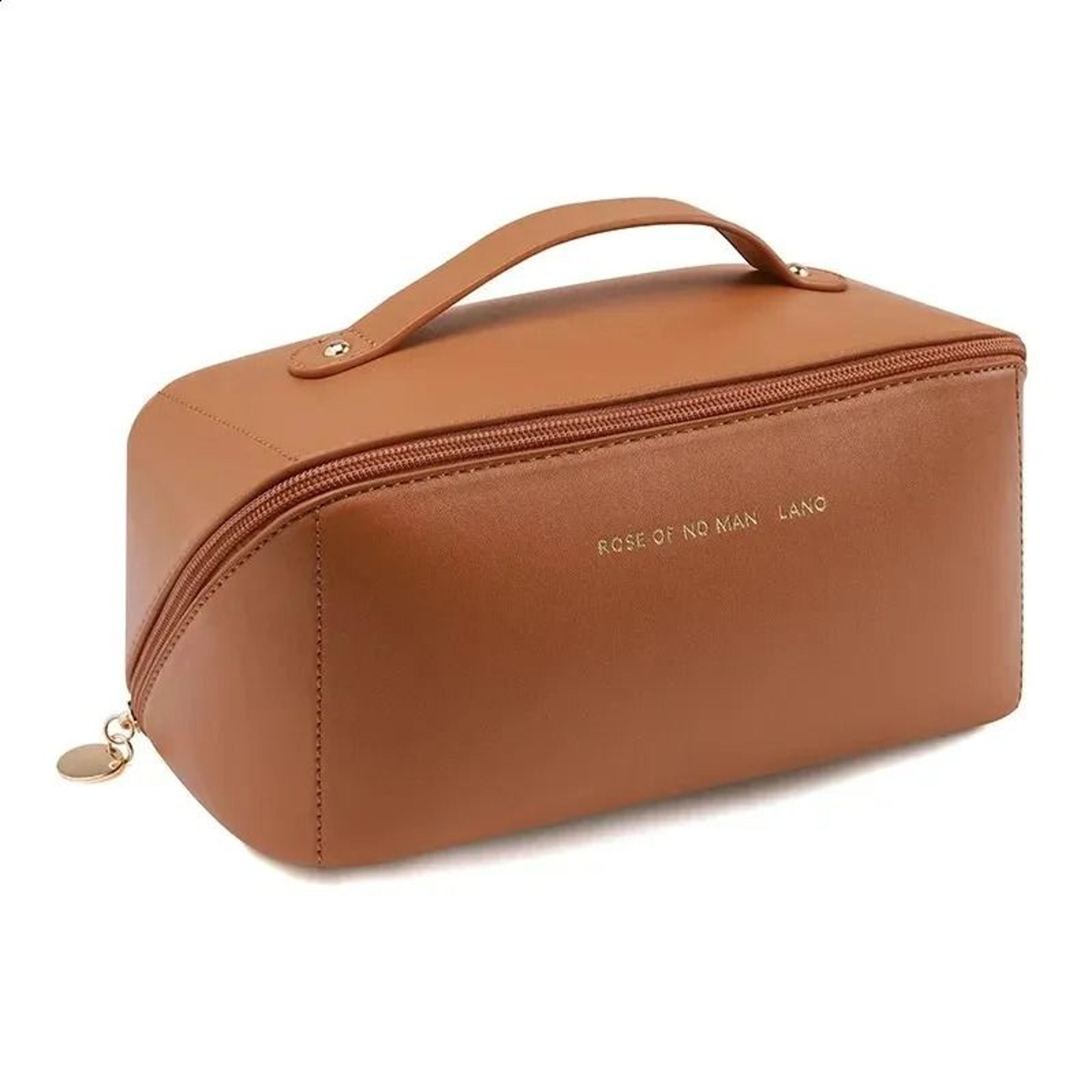 Large Capacity Travel Cosmetic Bag Waterproof PU Makeup And Toiletry Organizer 2