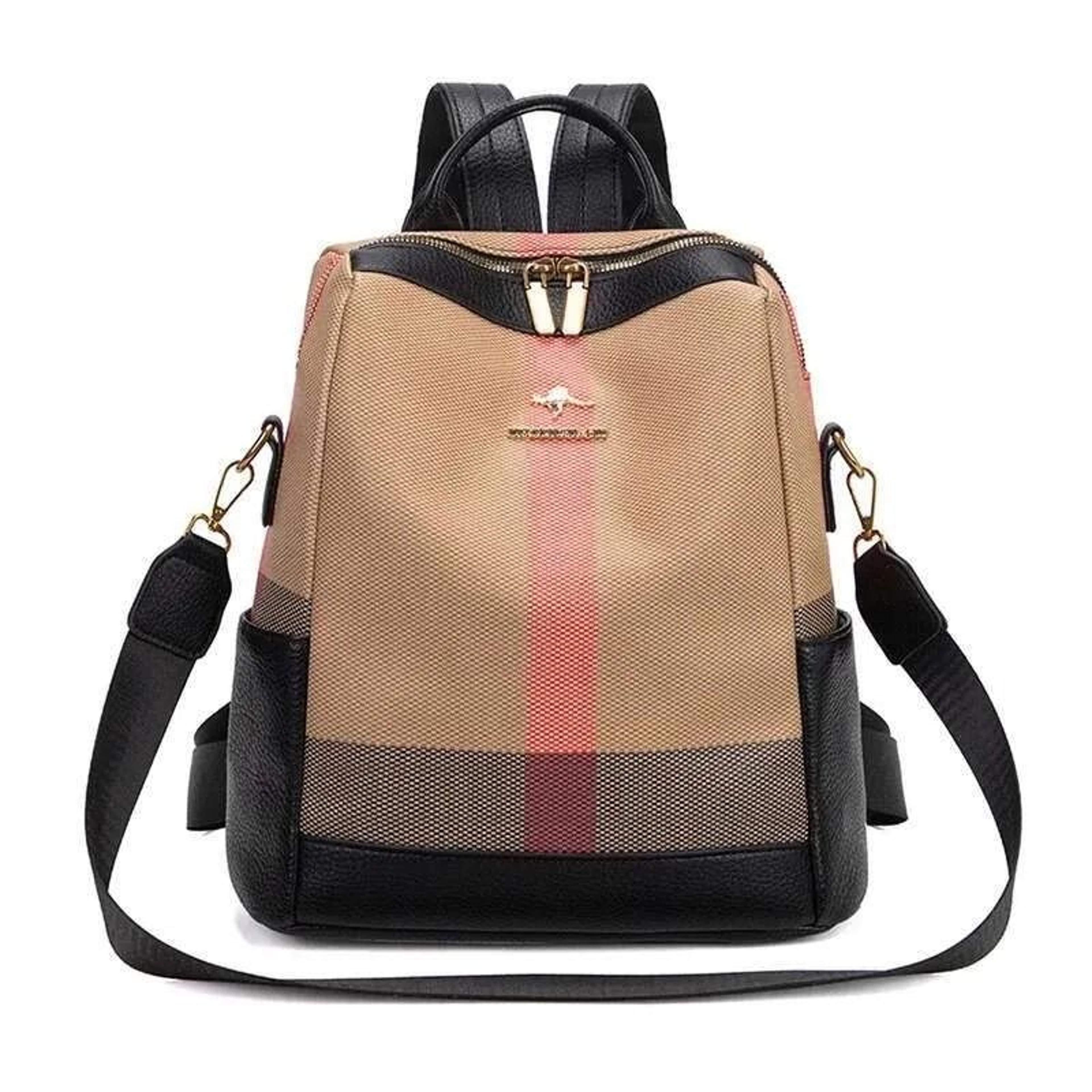 womens classic travel backpack with crossbody option and laptop sleeve